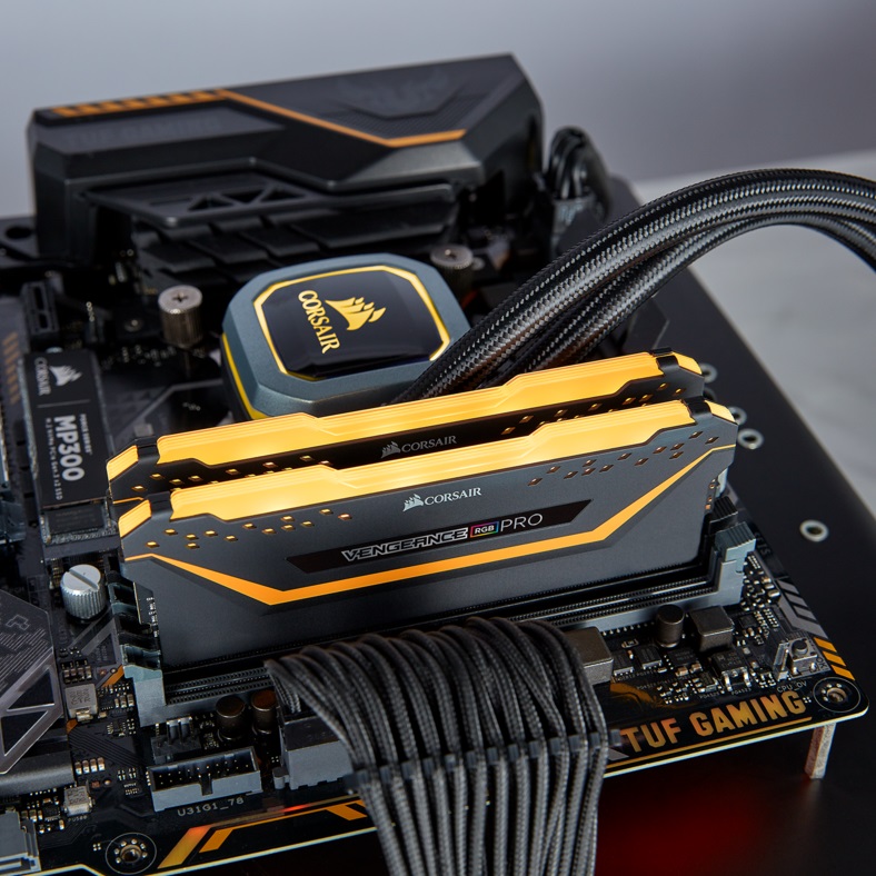 Foto 7 pulgar | Memorias RAM DDR4 Corsair Vengeance RGB Pro TUF 3200MHz 16GB PC4-25600 Kit 2x8 Negras