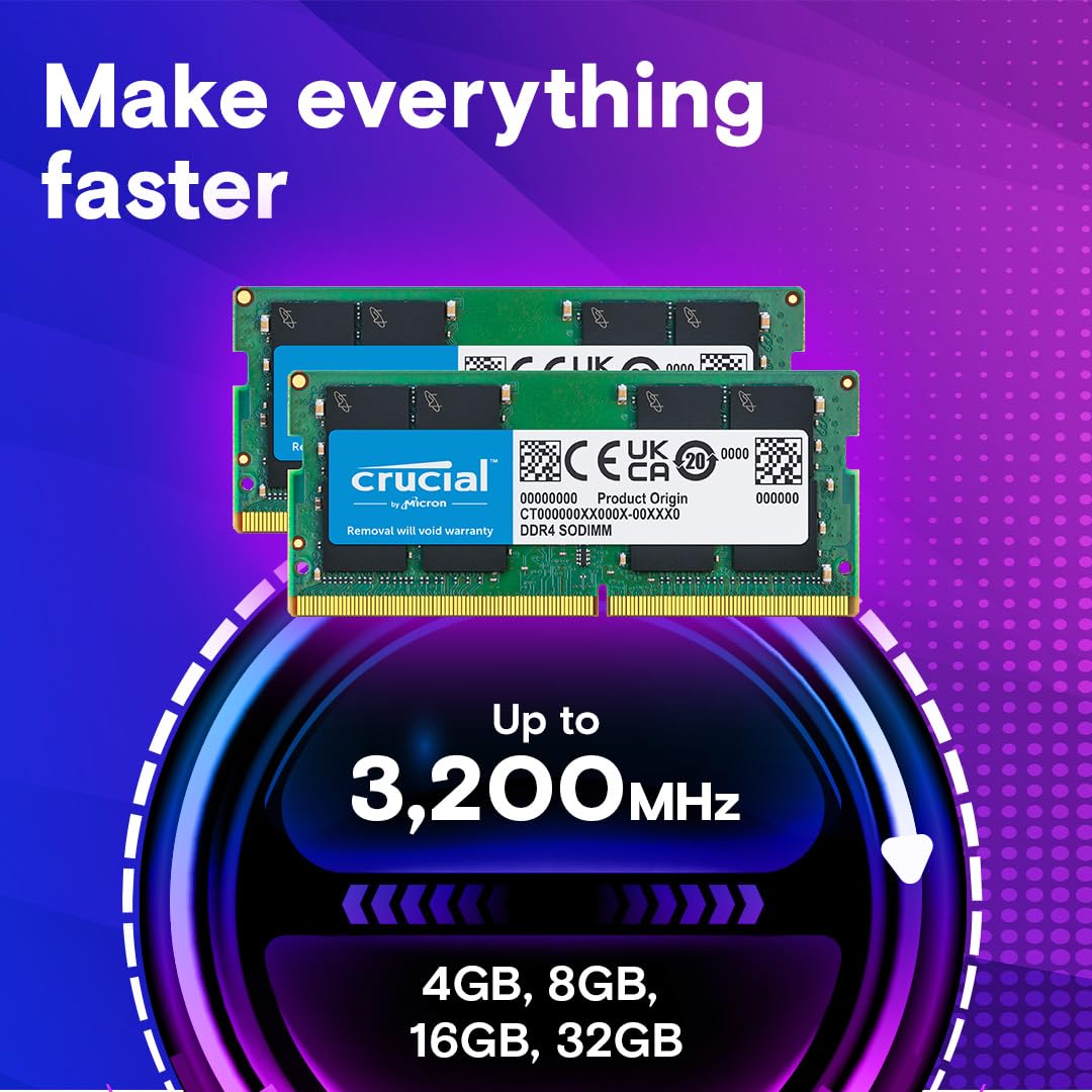 Foto 3 pulgar | Computadora Portátil Ram Crucial De 32 Gb (2 X 16 Gb), Ddr4, 3200 Mhz, Cl22 - Venta Internacional.