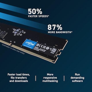 Foto 3 | Memoria De Escritorio Ram Crucial De 16 Gb (2 X 8 Gb) Ddr5 4800 Mhz Cl40 - Venta Internacional.