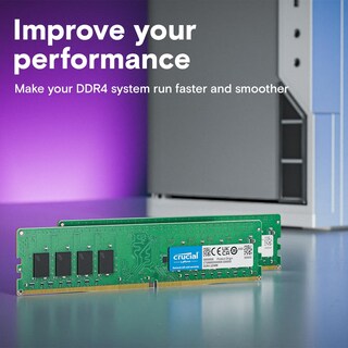 Foto 3 | Memoria De Escritorio Ram Crucial De 4 Gb Ddr4 2666 Mhz Cl19 Ct4g4dfs8266 - Venta Internacional.
