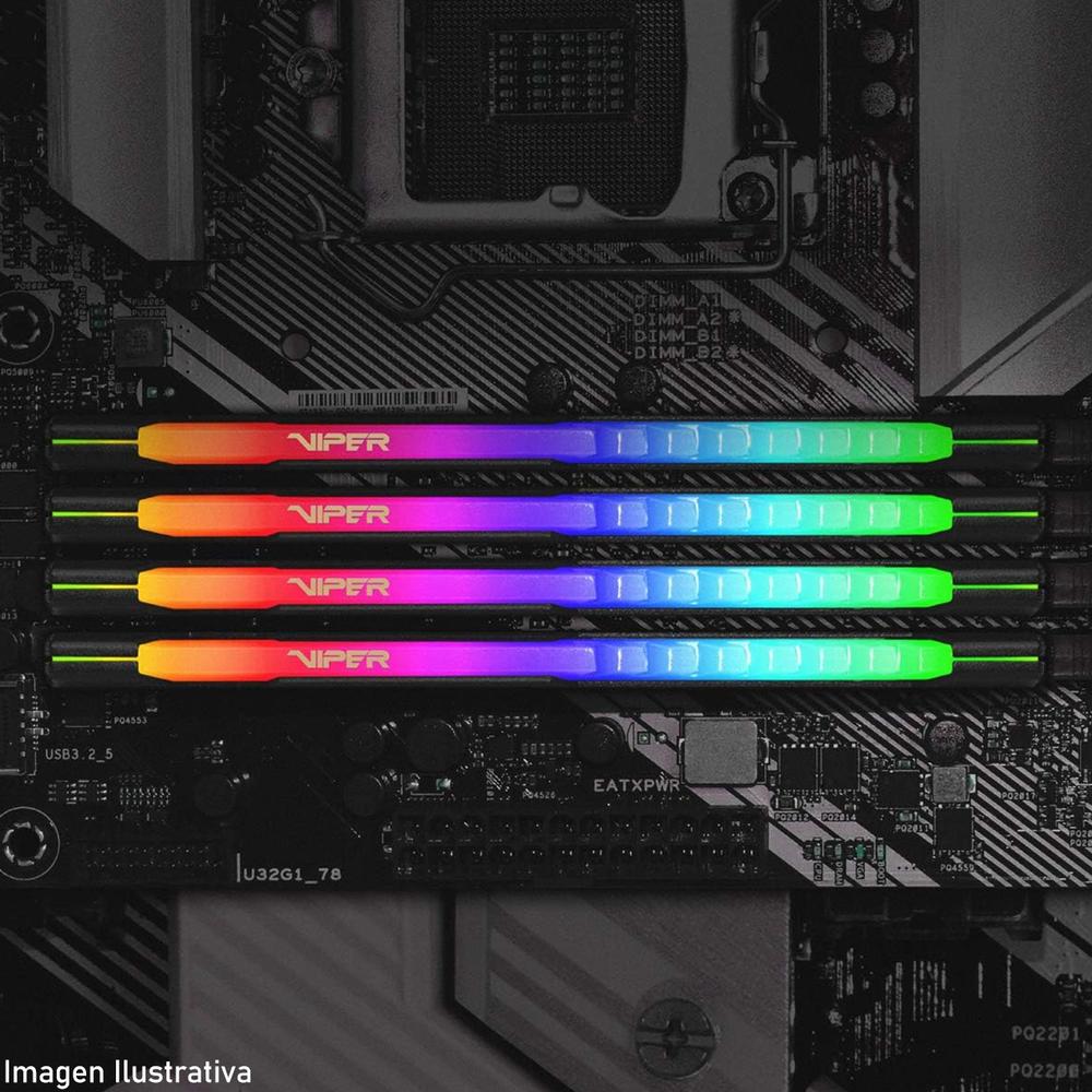 Foto 6 pulgar | Memoria Ram Ddr4 16gb 3600mt/s Patriot Viper Steel Rgb 1x16gb Gris