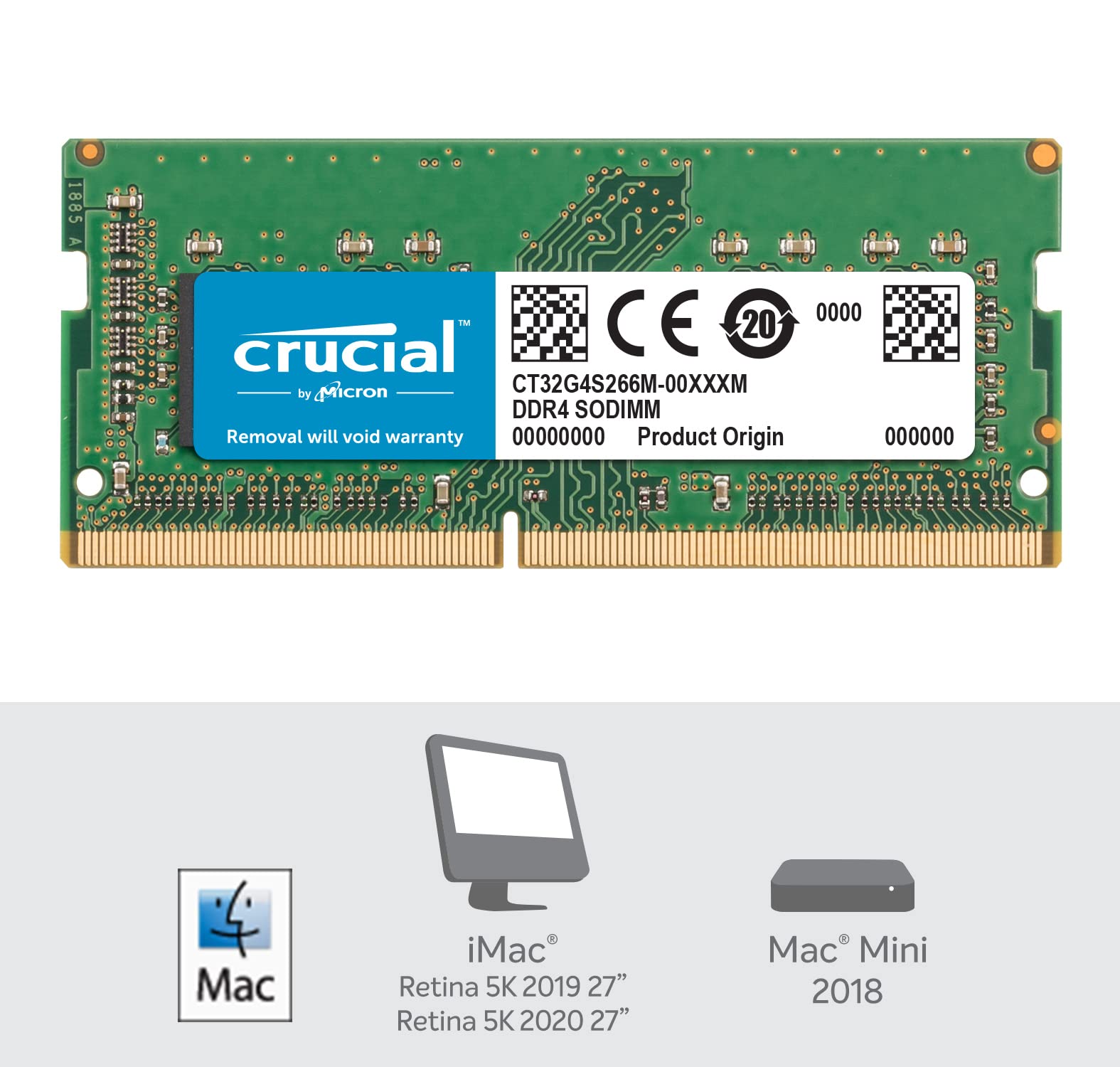Foto 3 pulgar | Memory Crucial Ct32g4s266m 32 Gb Ddr4 2666 Mhz Cl19 Para Mac - Venta Internacional.