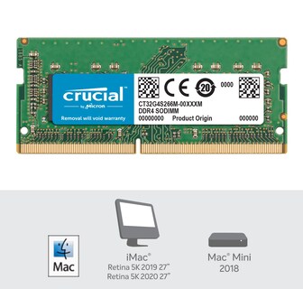 Foto 2 | Memory Crucial Ct32g4s266m 32 Gb Ddr4 2666 Mhz Cl19 Para Mac - Venta Internacional.