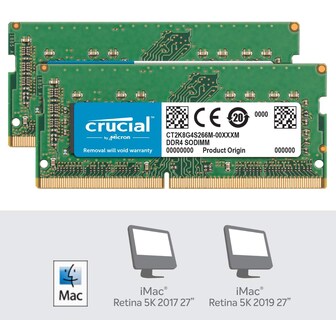 Foto 3 | Crucial RAM de 16 Gb 2 X 8 Gb Ddr4 2666 Mhz Cl19 para Mac - Venta Internacional