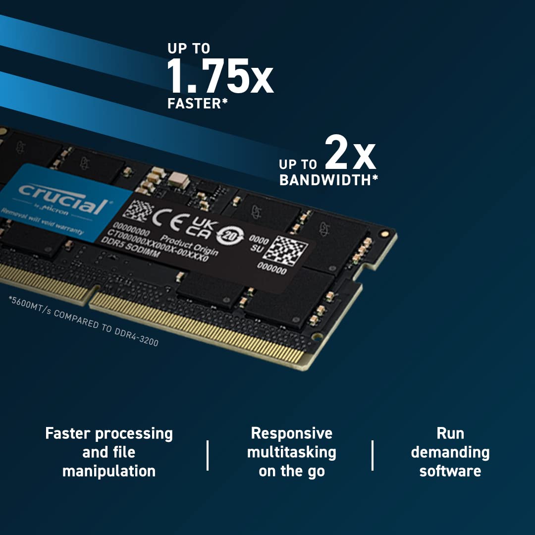 Foto 4 pulgar | Kit De Memoria Ram Crucial Para Portátil Ddr5 De 96 Gb (2 X 48 Gb) De 5600 Mhz - Venta Internacional.