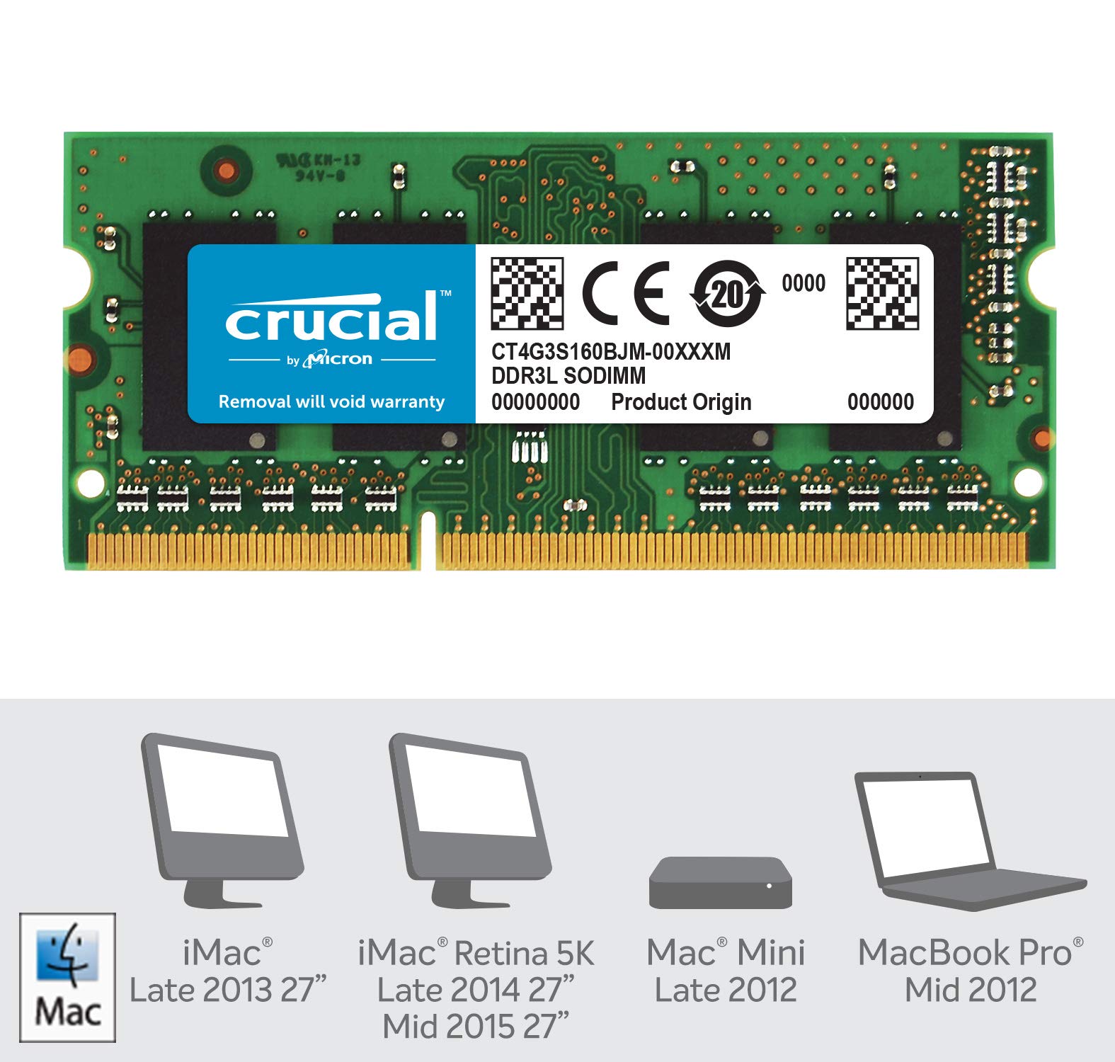 Foto 3 pulgar | Memoria Crucial Ct4g3s160bjm Sodimm De 4 Gb Ddr3 1600 Mhz Y 204 Pines - Venta Internacional.