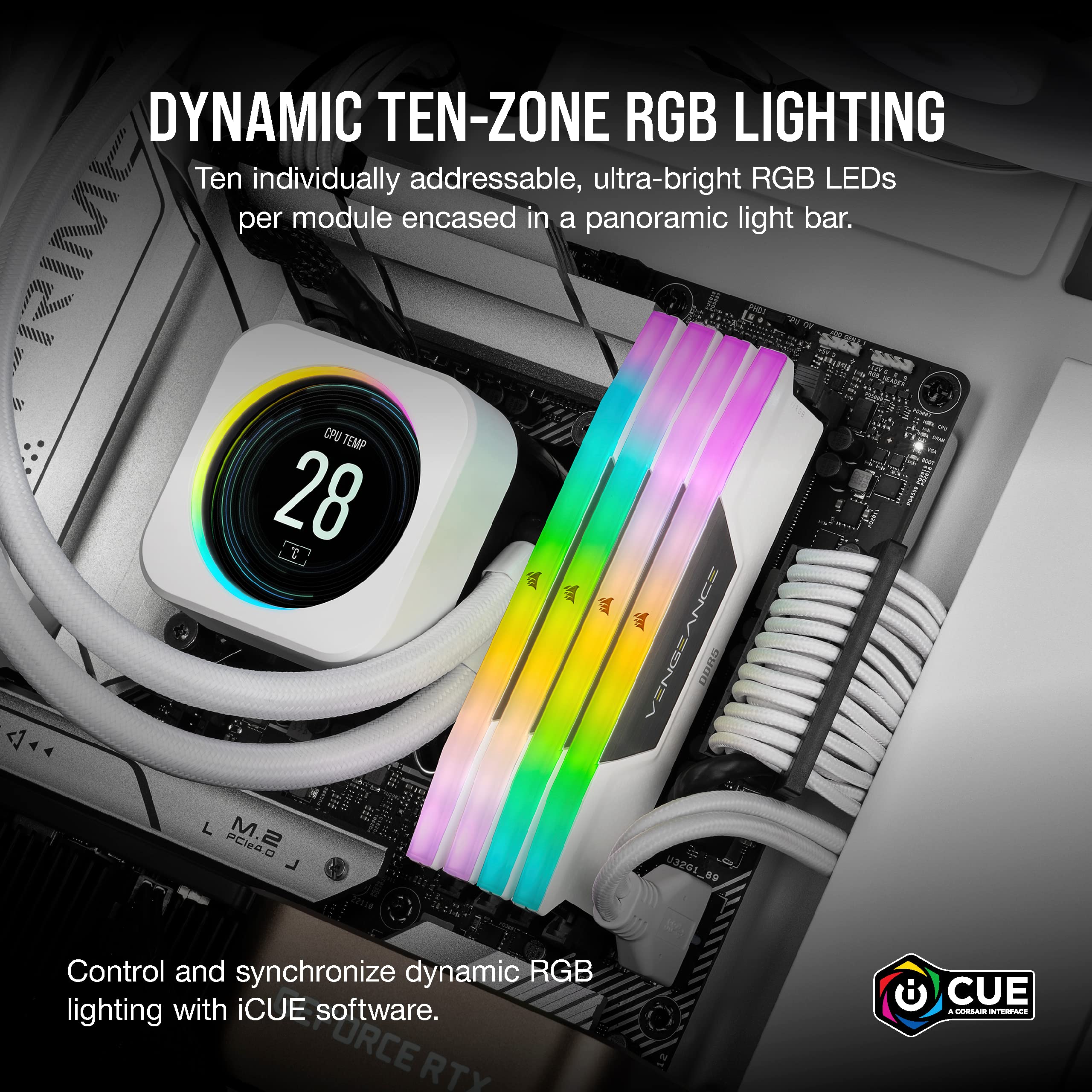 Foto 5 pulgar | Ram Corsair Vengeance Rgb Ddr5 32 Gb (2 X 16 Gb) Cl40 A 5200 Mhz - Venta Internacional.