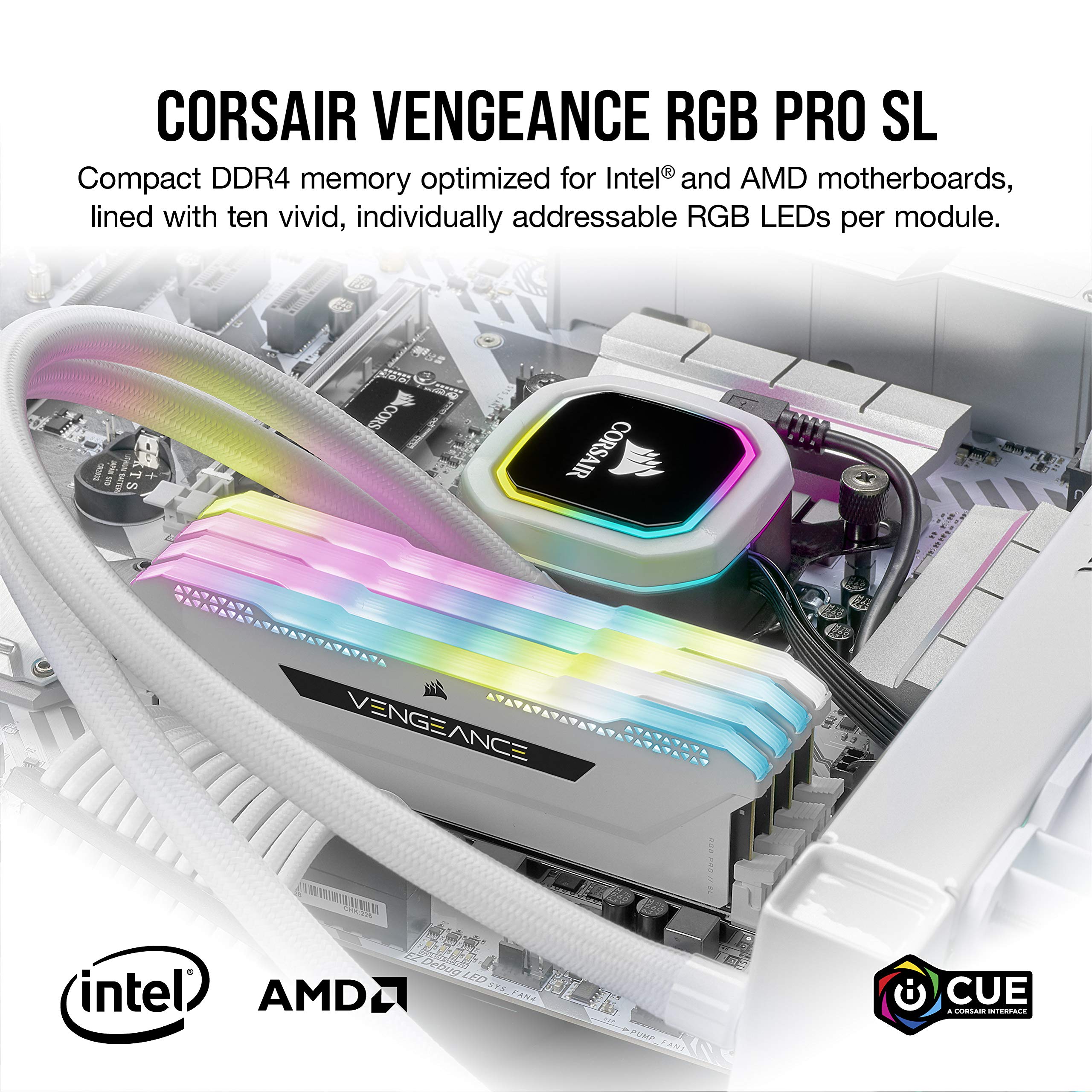 Foto 3 pulgar | Memoria Corsair Vengeance Rgb Pro Sl Ddr4 3200 De 16 Gb (2 X 8 Gb) - Venta Internacional.