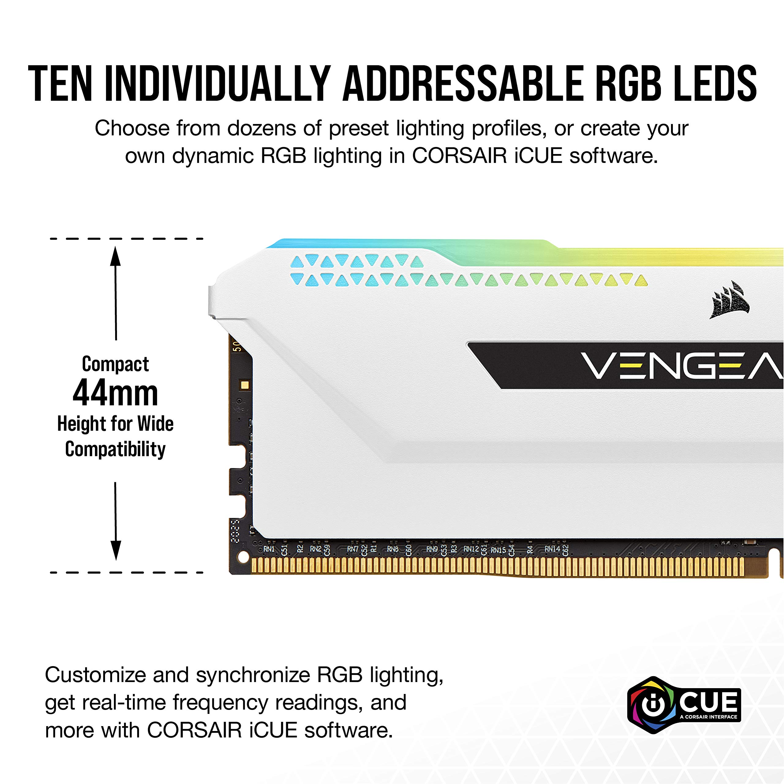 Foto 3 | Memoria Corsair Vengeance Rgb Pro Sl Ddr4 3200 De 16 Gb (2 X 8 Gb) - Venta Internacional.