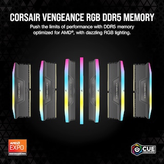 Foto 2 | Memoria De Ordenador Corsair Vengeance Rgb Ddr5 64 Gb (2 X 32 Gb) - Venta Internacional.