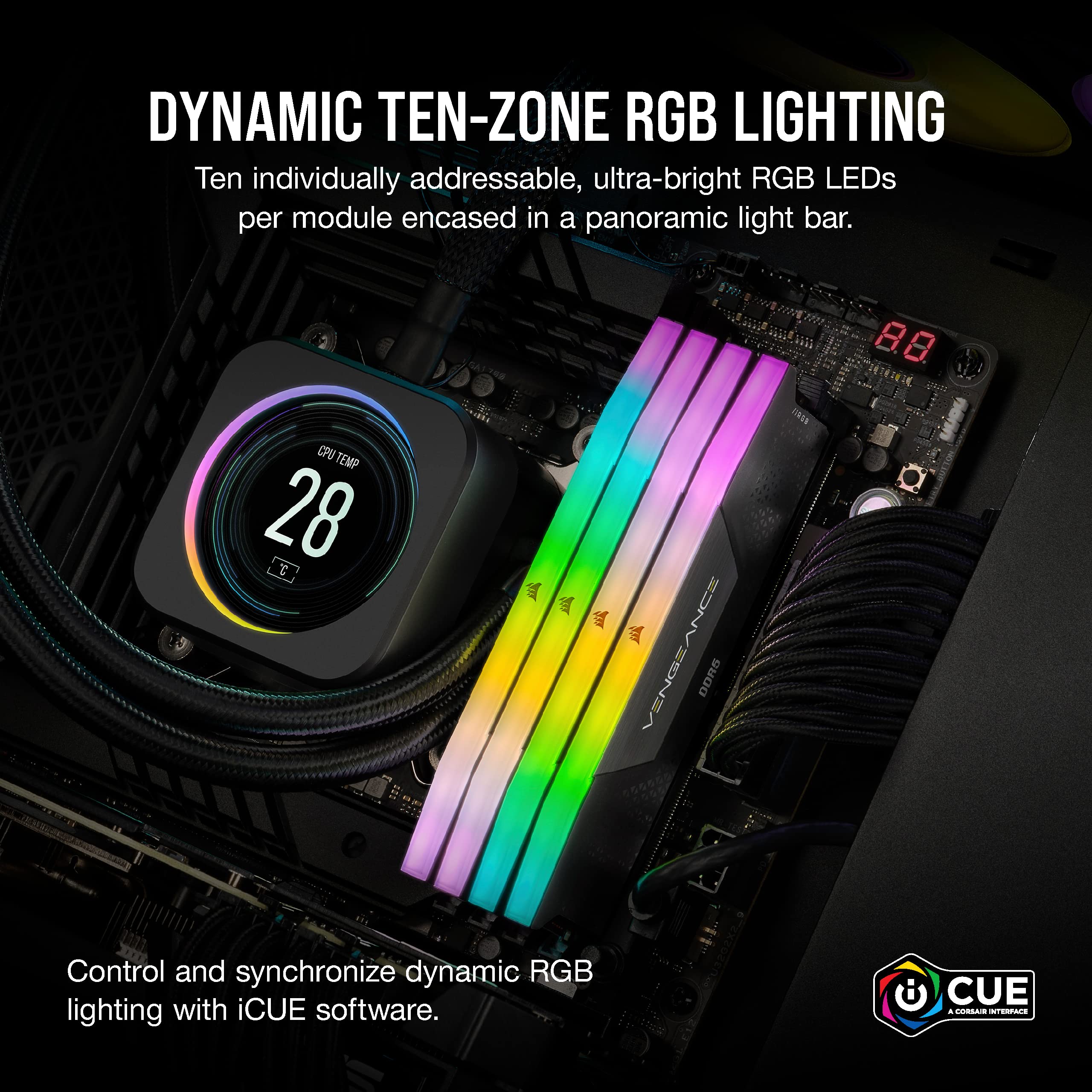 Foto 4 | Ram Corsair Vengeance Rgb Ddr5 32 Gb (2 X 16 Gb) Cl36 A 6000 Mhz - Venta Internacional.