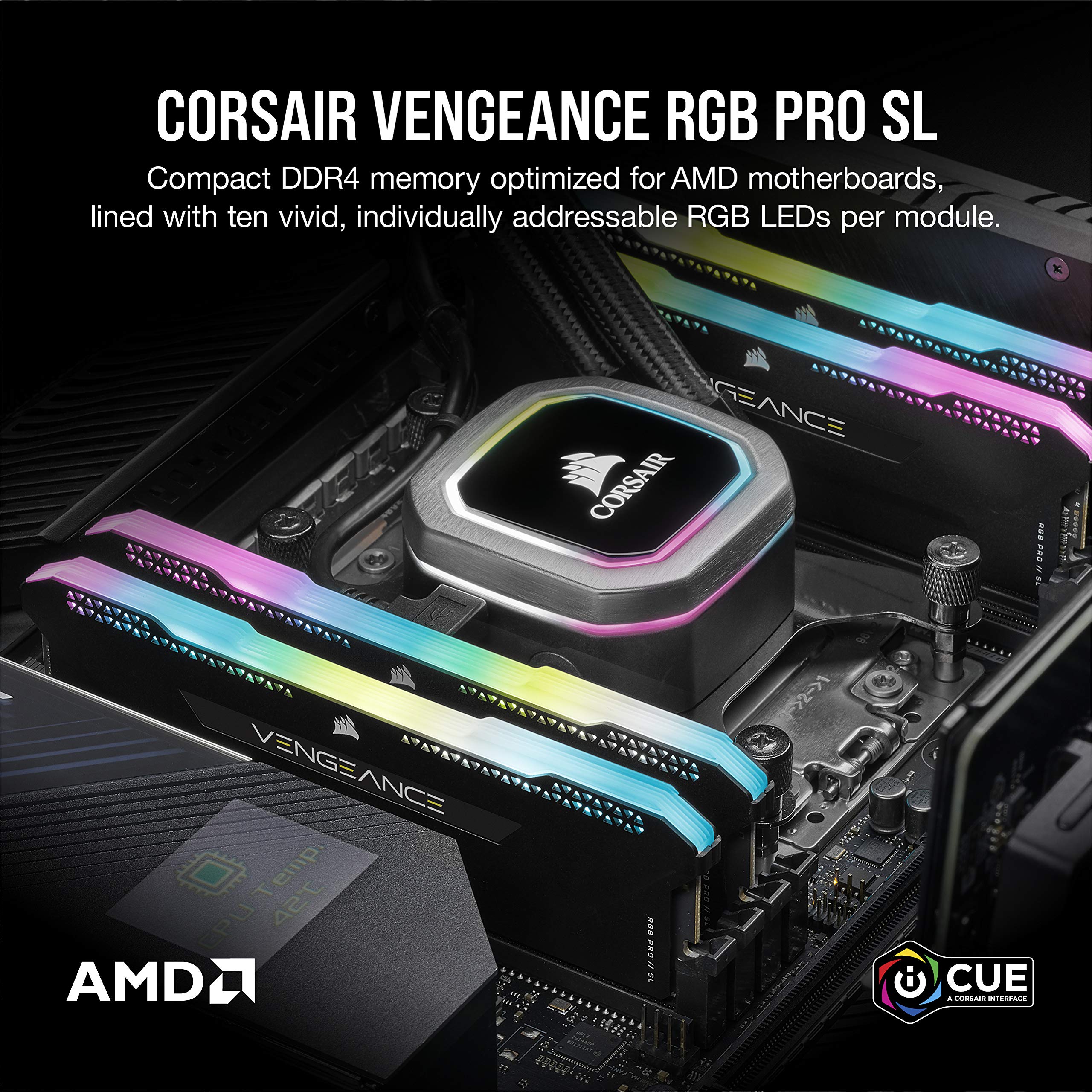 Foto 3 pulgar | Memoria Corsair Vengeance Rgb Pro Sl Ddr4 3600 De 32 Gb (2 X 16 Gb) - Venta Internacional.