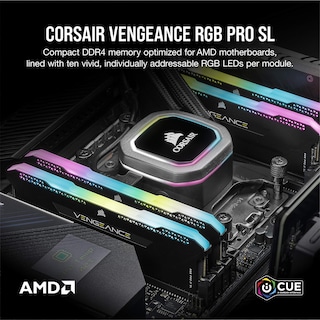 Foto 2 | Memoria Corsair Vengeance Rgb Pro Sl Ddr4 3600 De 32 Gb (2 X 16 Gb) - Venta Internacional.
