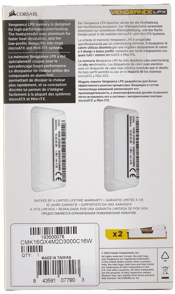 Foto 5 pulgar | Memoria Corsair Vengeance Lpx Ddr4 C16 De 16 Gb (2 X 8 Gb) A 3000 Mhz - Venta Internacional.
