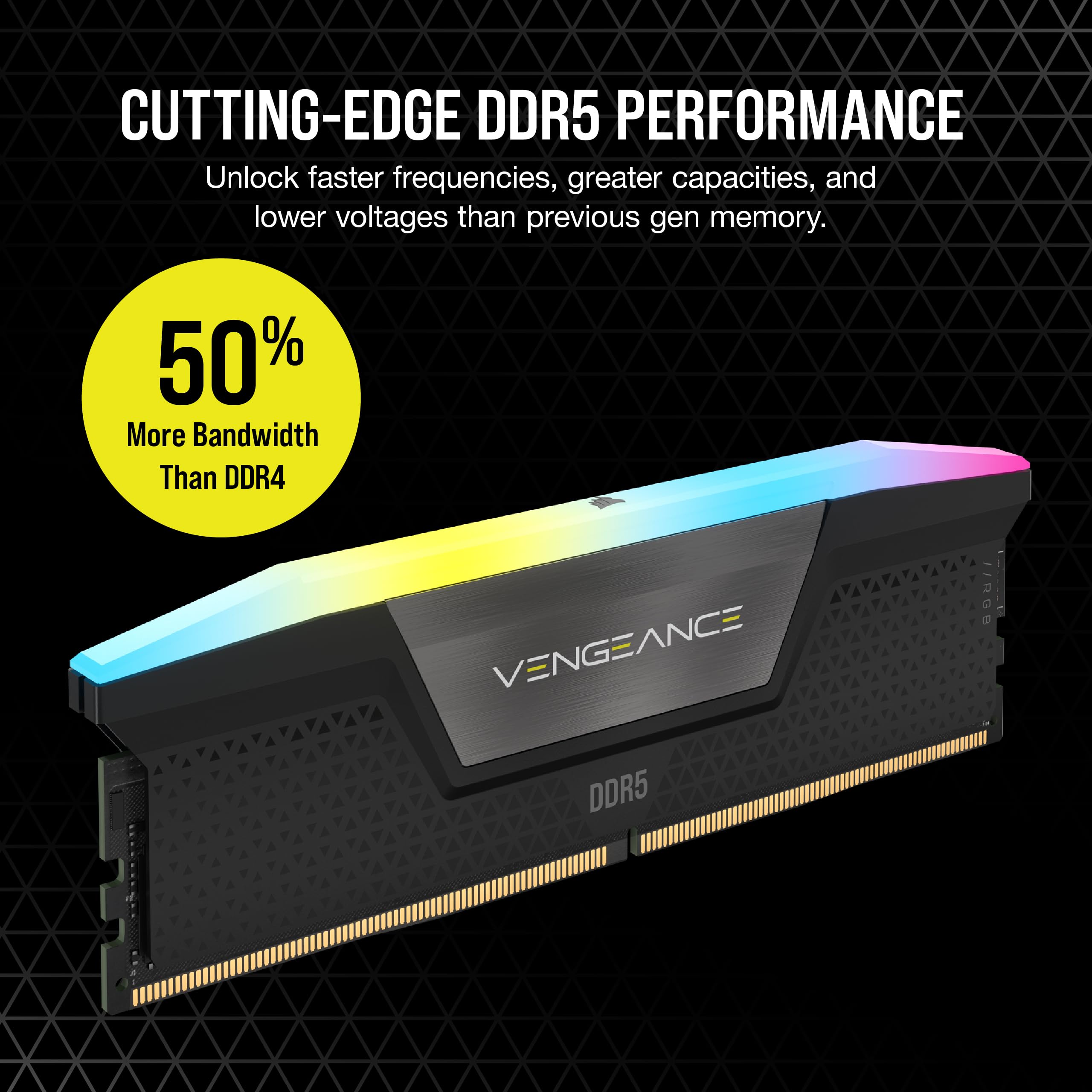 Foto 3 | Ram Corsair Vengeance Rgb Ddr5 16 Gb (1 X 16 Gb) Cl40 A 5200 Mhz - Venta Internacional.