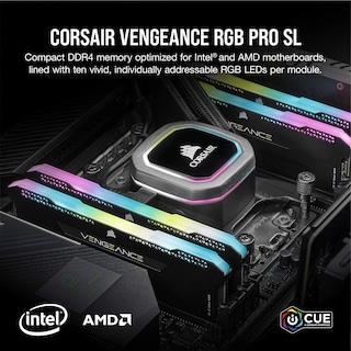 Foto 2 | Memoria Corsair Vengeance Rgb Pro Sl Ddr4 De 64 Gb (2 X 32 Gb), 3600 Mhz - Venta Internacional.