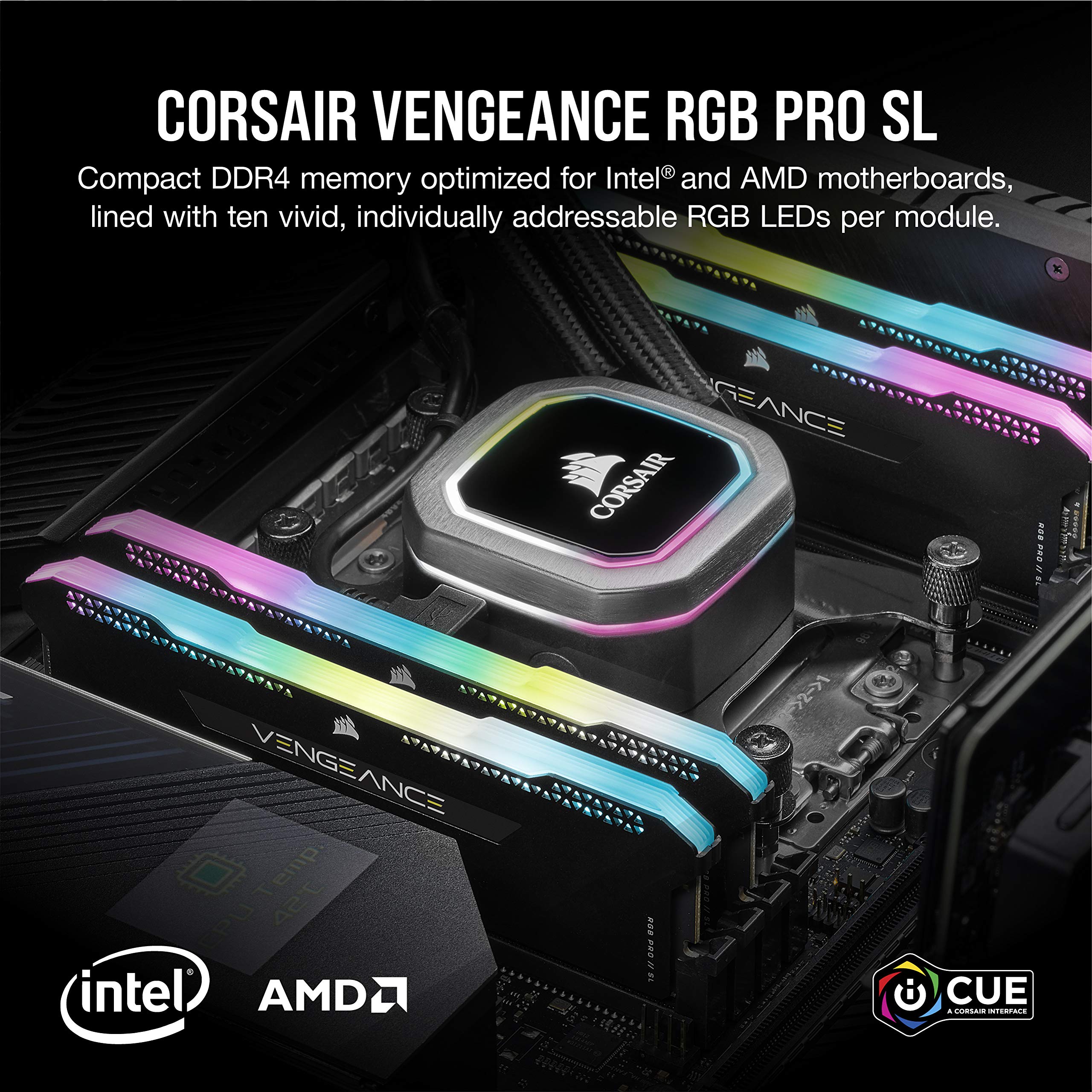 Foto 3 pulgar | Memoria Corsair Vengeance Rgb Pro Sl Ddr4 3200 De 32 Gb (2 X 16 Gb) - Venta Internacional.