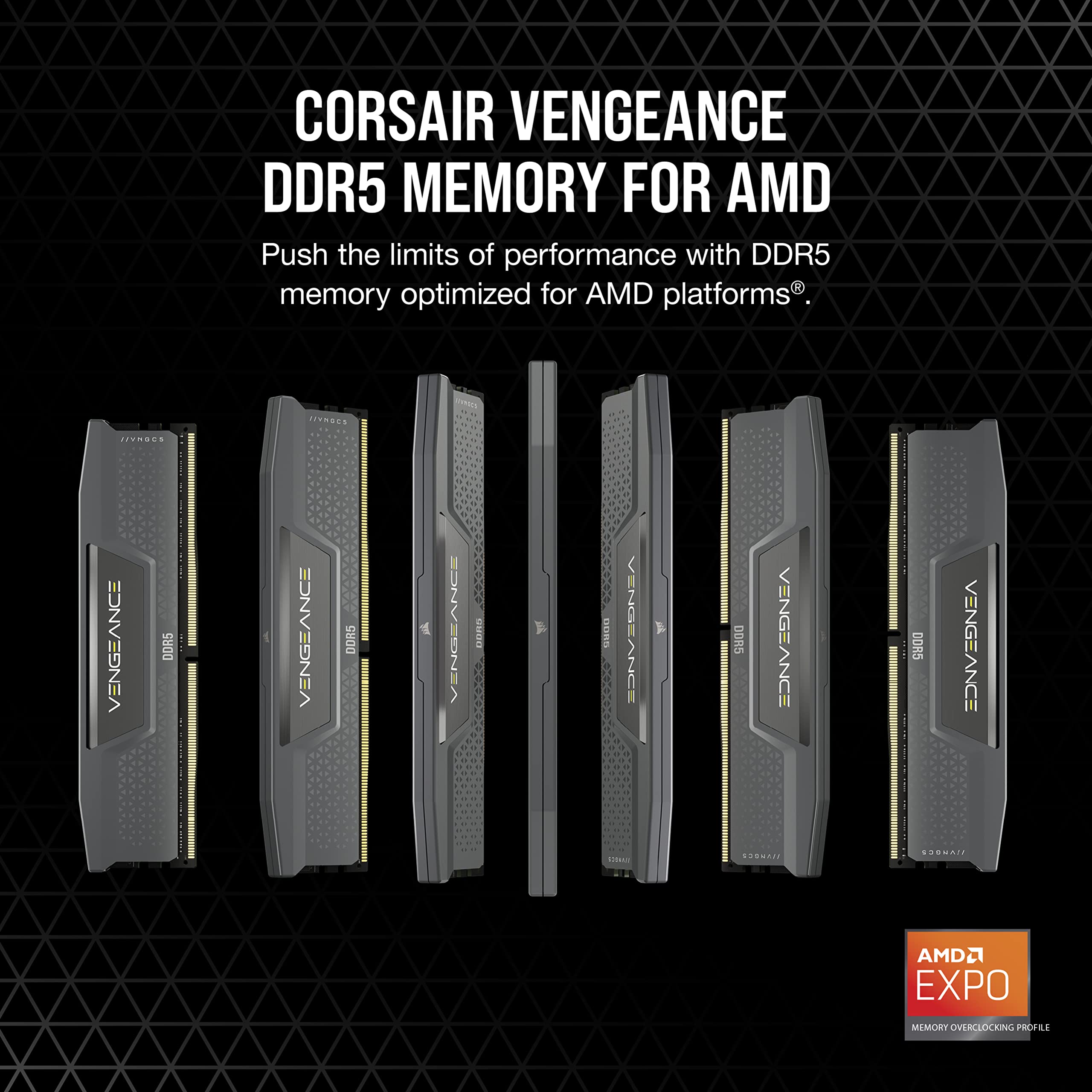 Foto 3 pulgar | Ram Ddr5 Corsair Vengeance 32 Gb (2 X 16 Gb) 5600 Mhz Cl40 Gris - Venta Internacional.