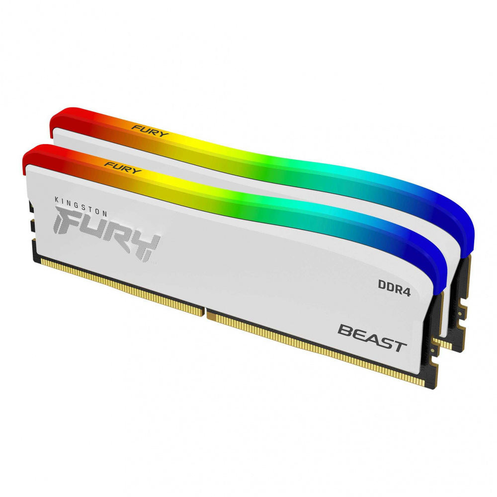 Foto 2 pulgar | Kit Memoria Ram Kingston Fury Beast Rgb Ddr4, 3200mhz, 16gb (2 X 8gb), Non-ecc, Cl16, Xmp
