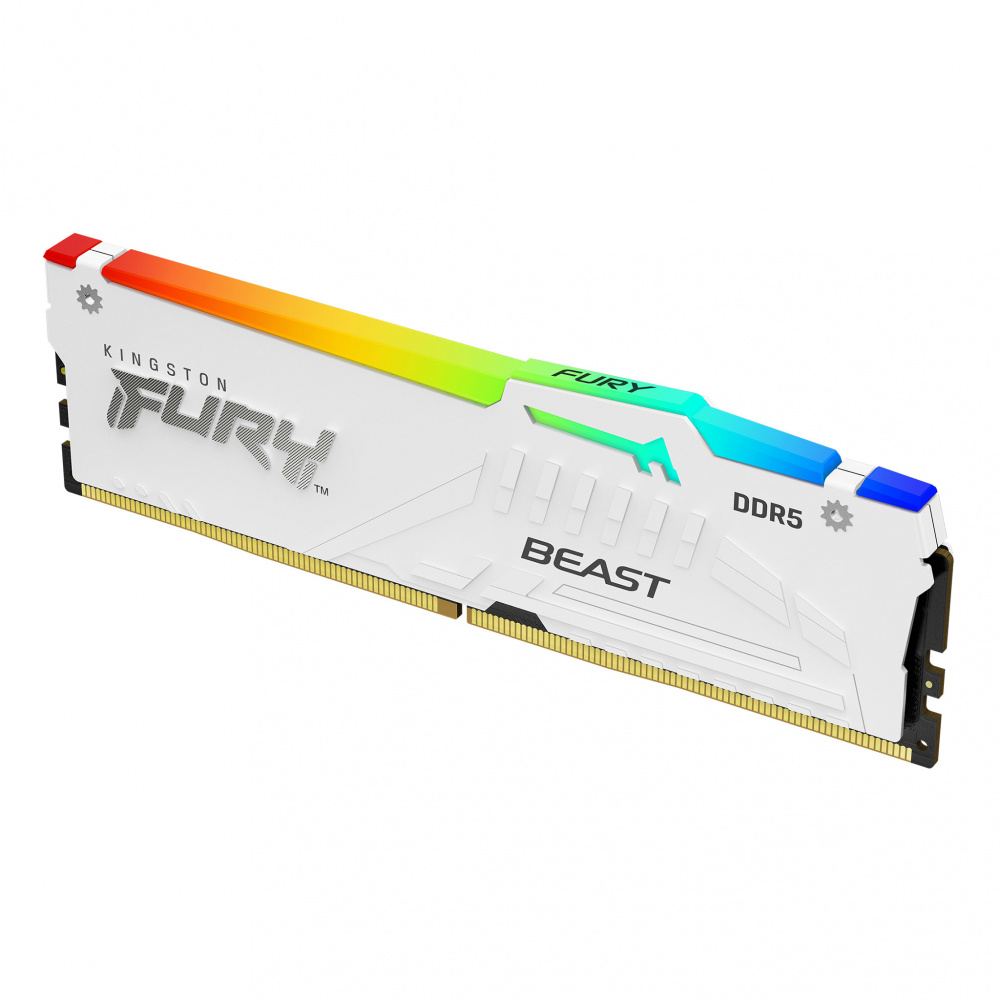 Foto 2 | Memoria Ram Kingston Fury Beast Rgb Ddr5, 5200mhz, 16gb, Non-ecc, Cl40, Xmp, Blanco