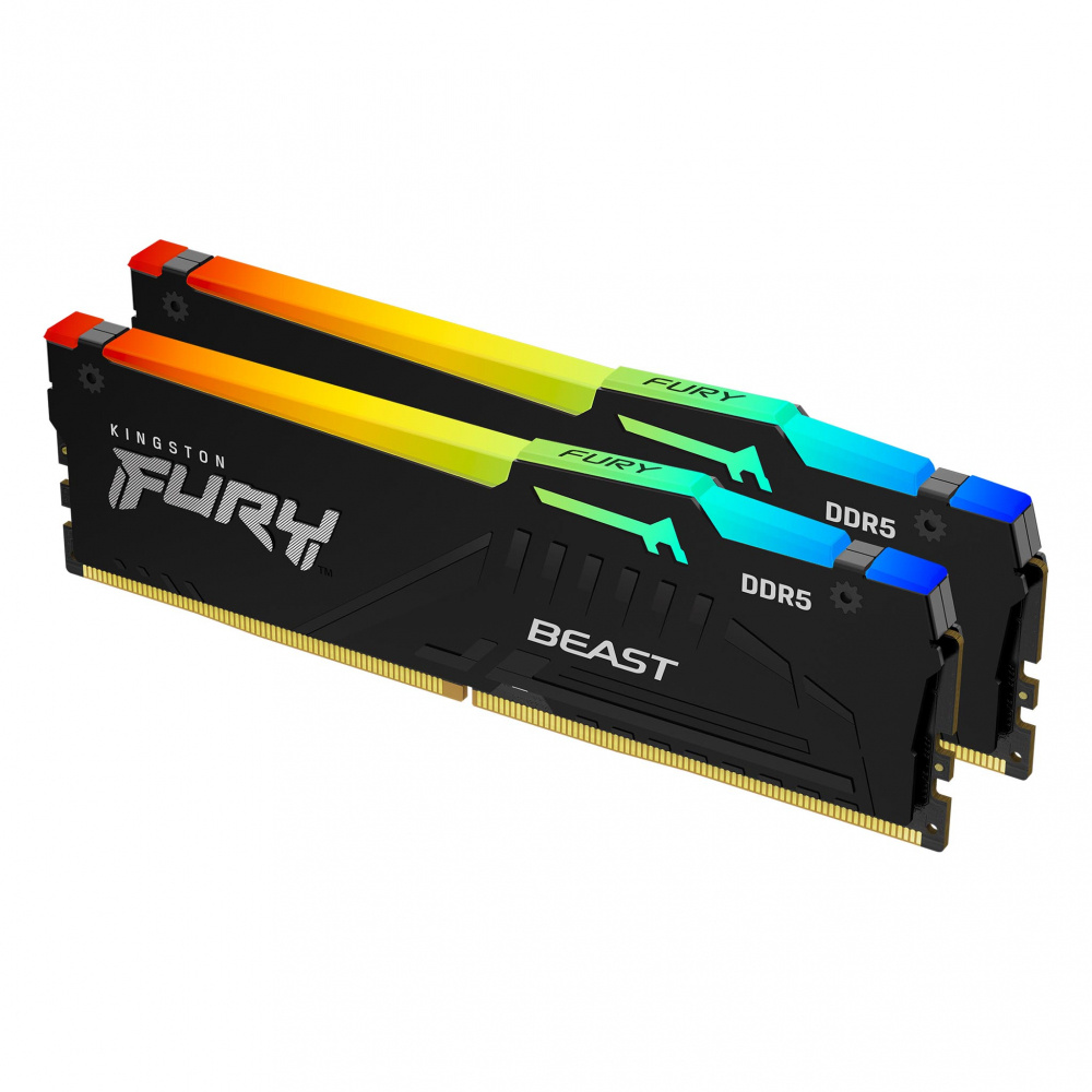 Foto 2 pulgar | Kit Memoria Ram Kingston Fury Beast Rgb Ddr5 5200mhz 64gb 2 x 32gb Non-ecc Cl40 Xmp