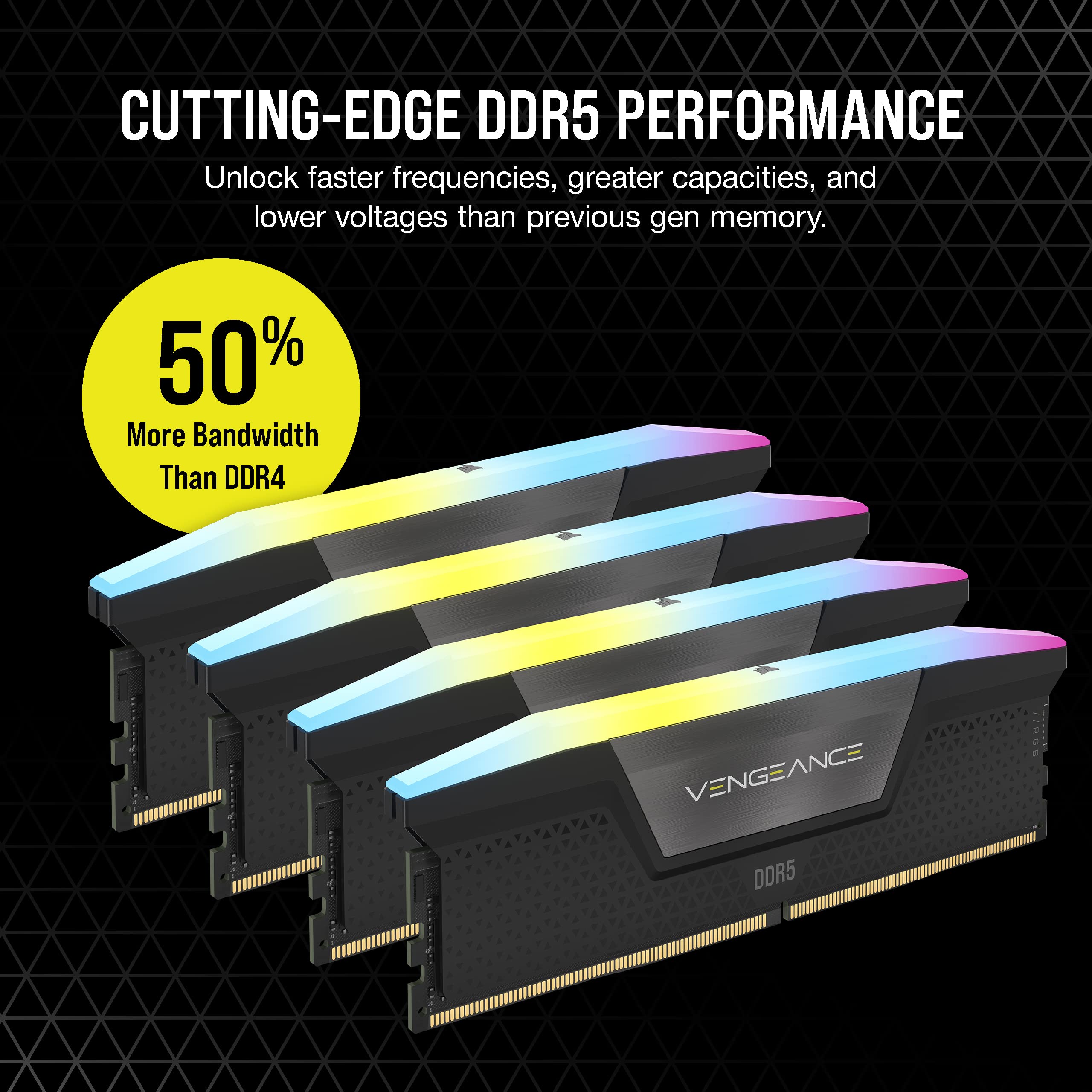 Foto 4 pulgar | Ram Corsair Vengeance Rgb Ddr5 64 Gb (4 X 16 Gb) Cl32 A 6600 Mhz - Venta Internacional.