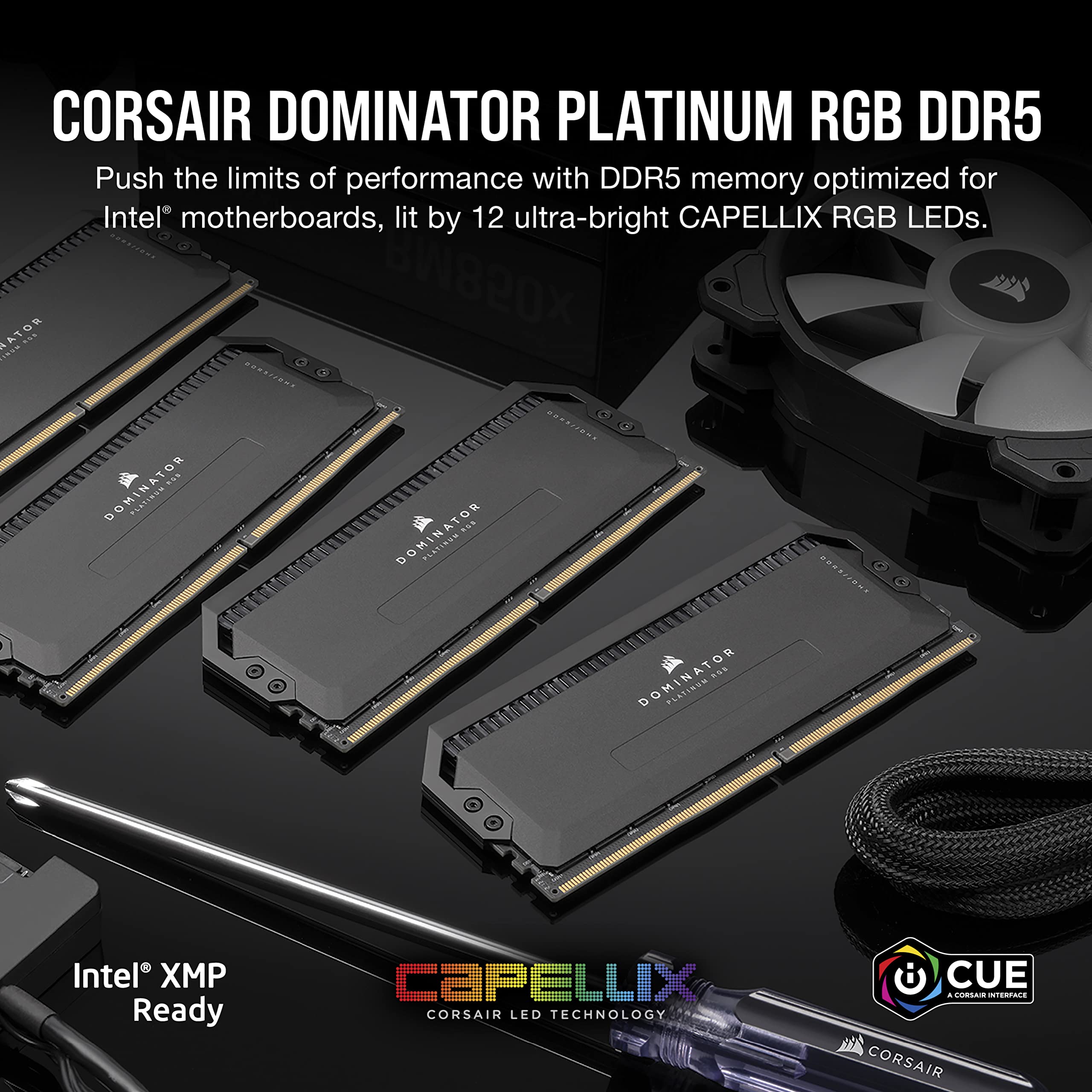 Foto 3 pulgar | Ram Corsair Dominator Platinum Rgb Ddr5 64 Gb (4 X 16 Gb) 6600 Mhz - Venta Internacional.