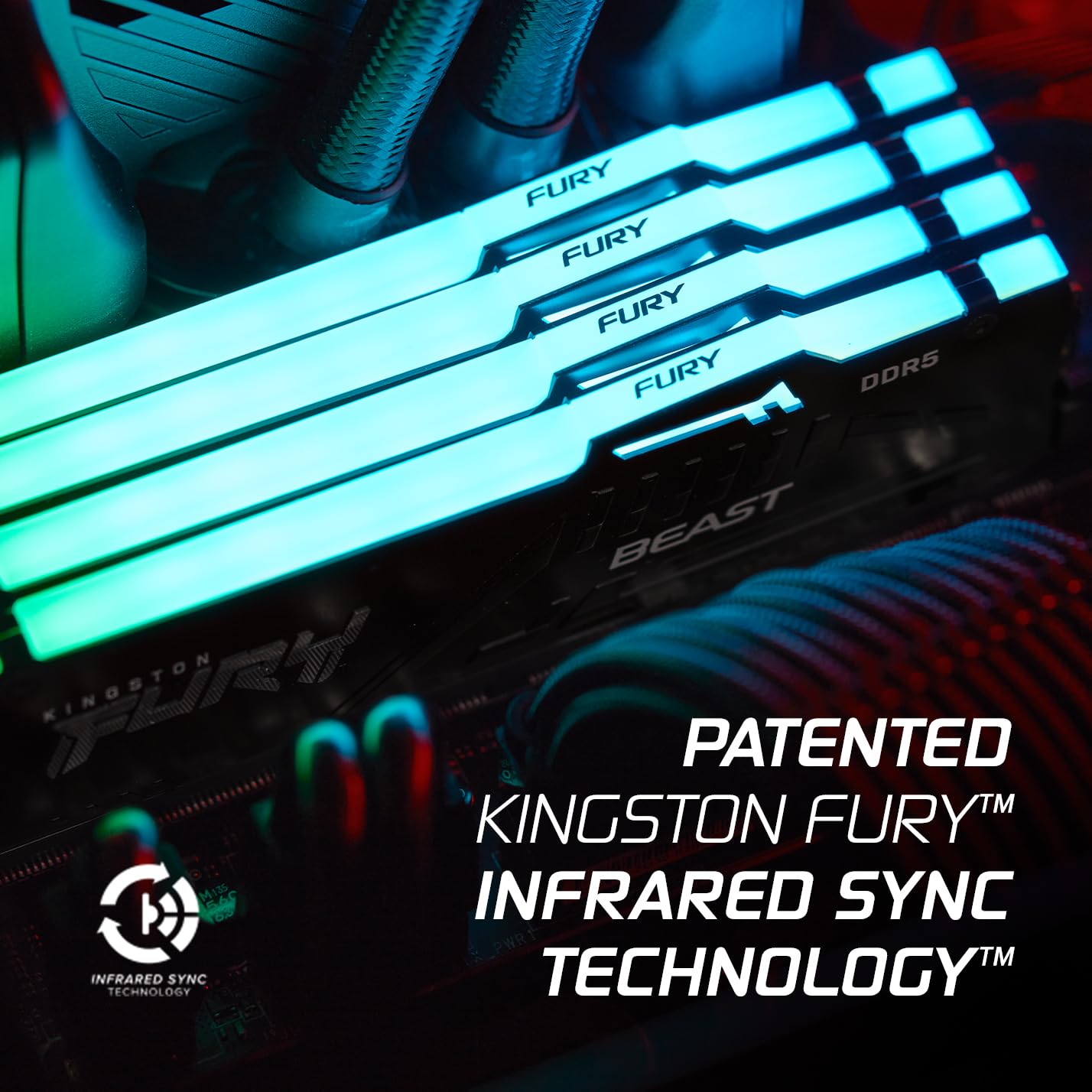 Foto 6 pulgar | Memoria Kingston Fury Beast Rgb Ddr5 De 32 Gb (2 X 16 Gb) 6400 Mt/s - Venta Internacional.