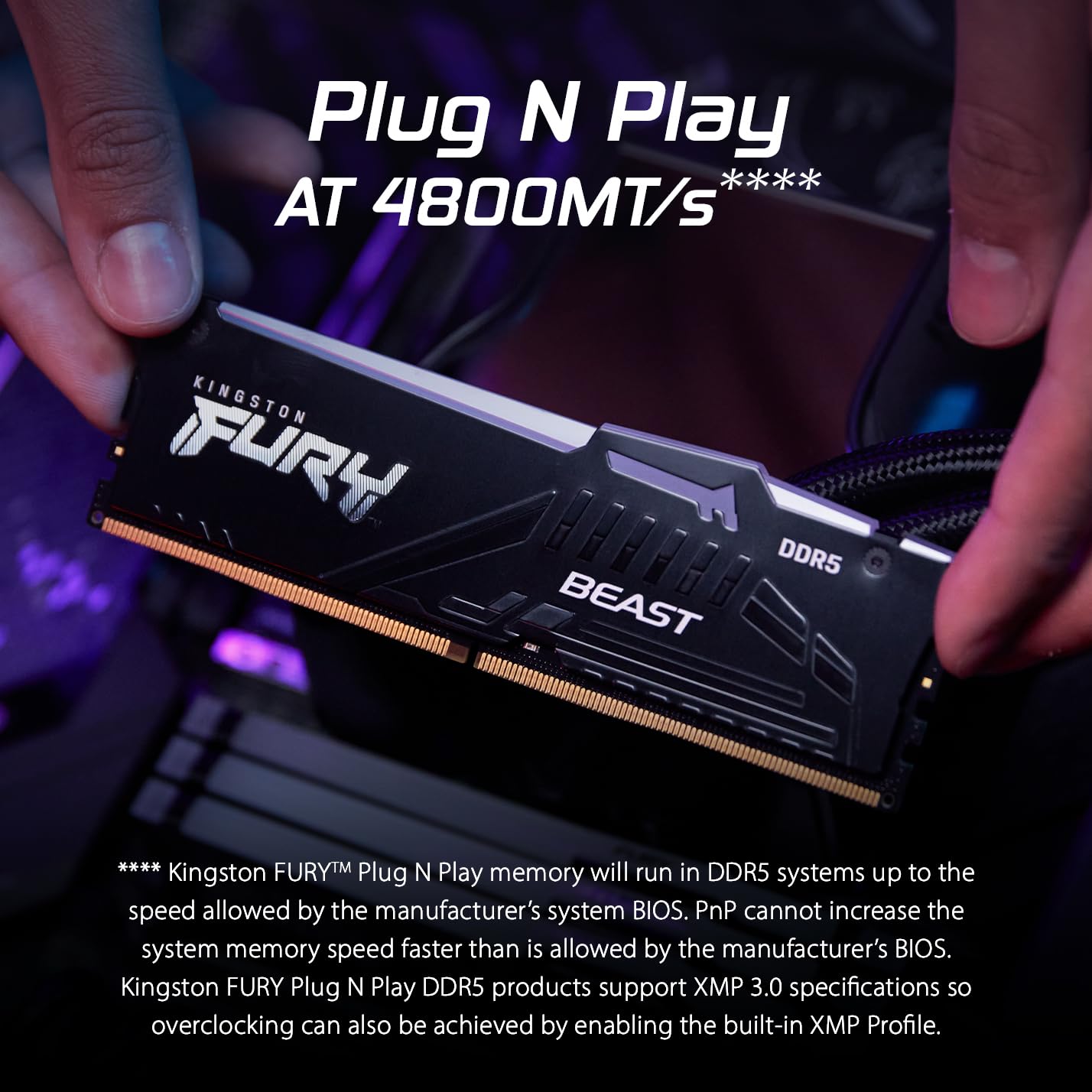 Foto 4 pulgar | Memoria De Escritorio Kingston Fury Beast Rgb 16 Gb 6400 Mt/s Ddr5 - Venta Internacional.