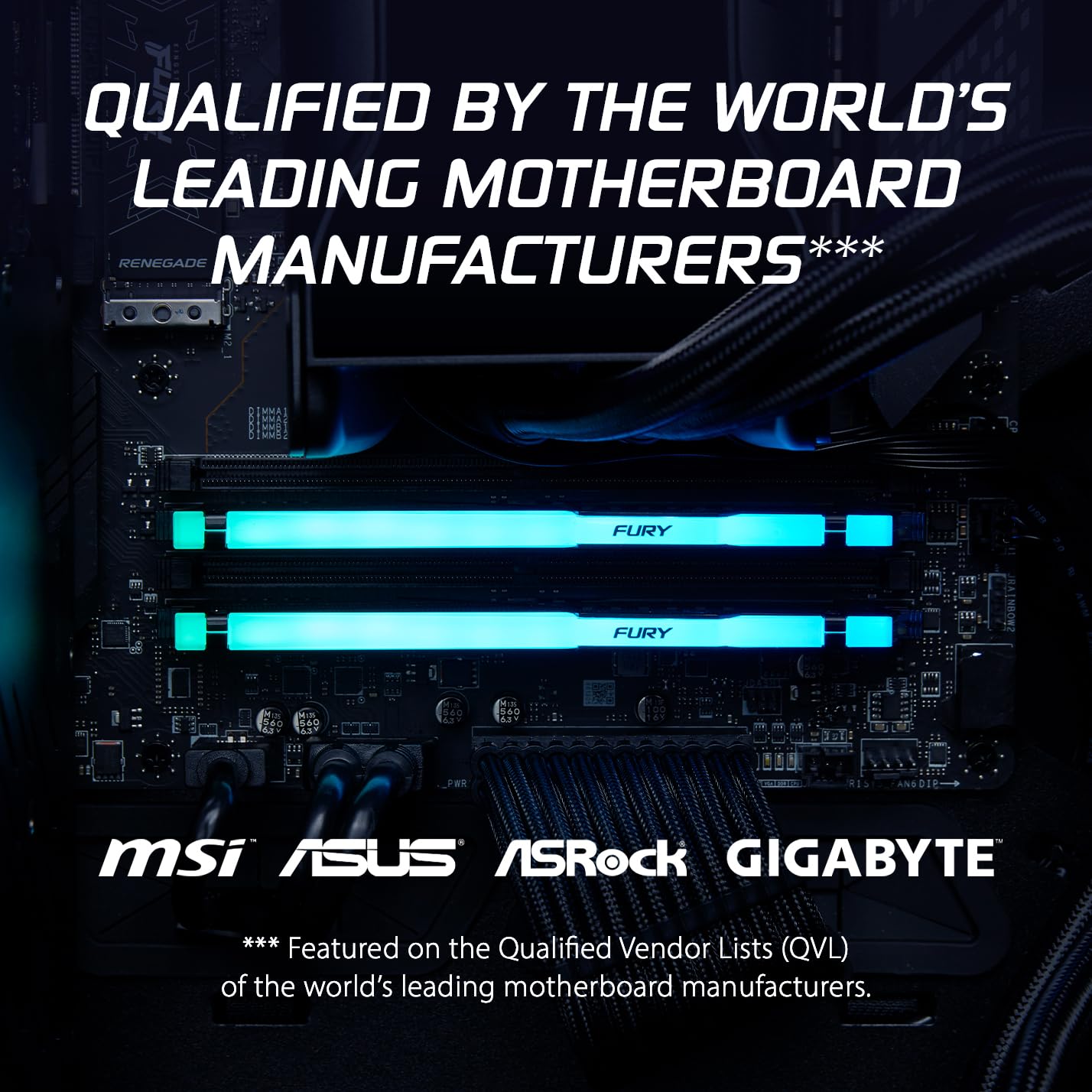 Foto 5 pulgar | Memoria De Escritorio Kingston Fury Beast Rgb 16 Gb 6400 Mt/s Ddr5 - Venta Internacional.