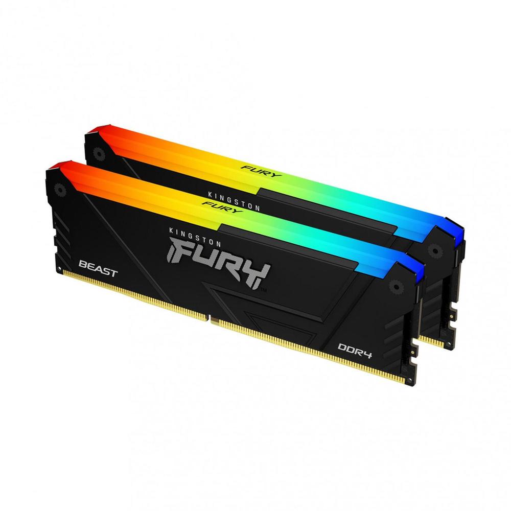 Foto 2 pulgar | Kit Memoria Ram Kingston Fury Beast Rgb Ddr4 3600mhz 32gb 2