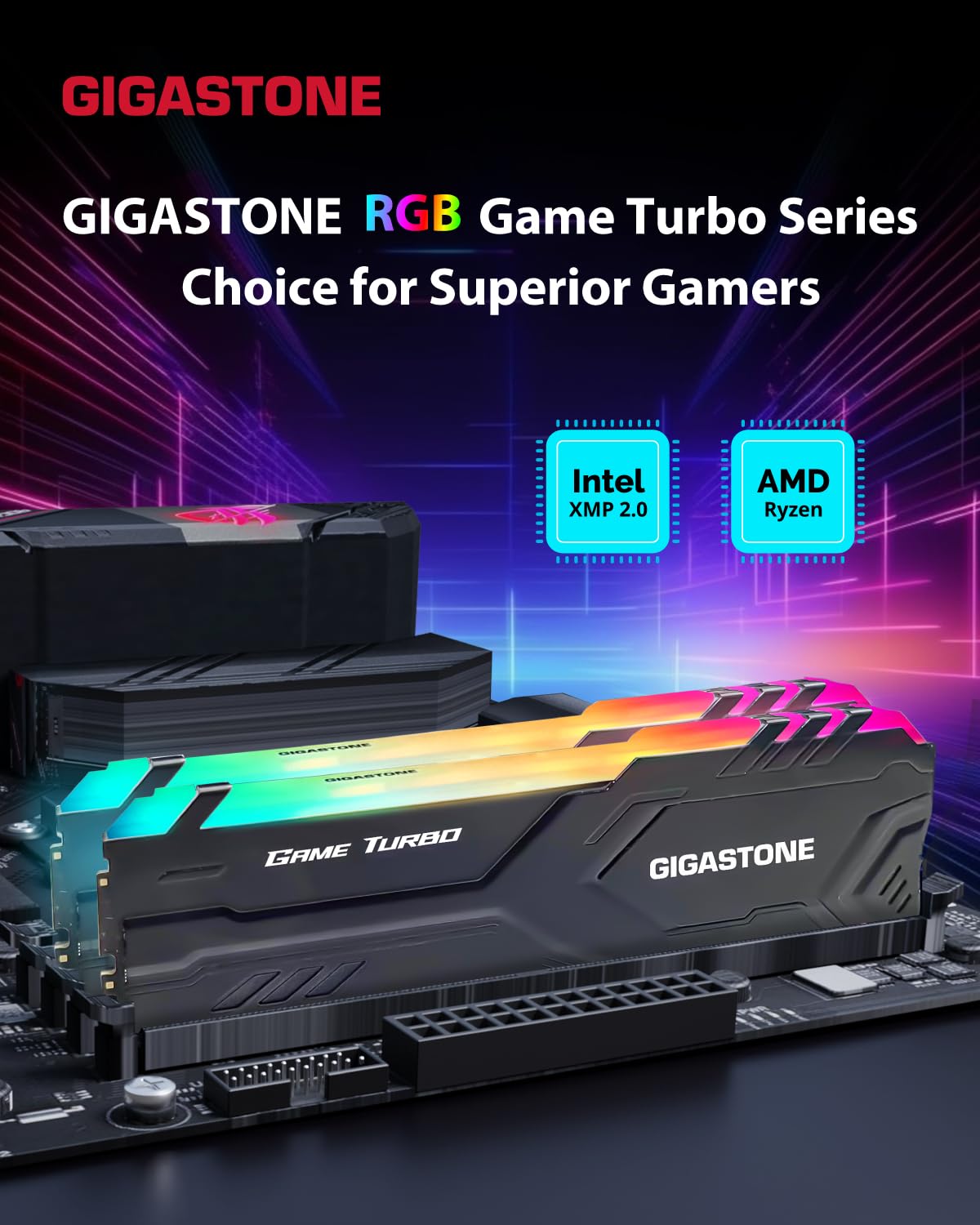 Foto 3 pulgar | Kit Ddr4 Ram Gigastone Game Turbo De 32 Gb (2 X 16 Gb) A 3200 Mhz - Venta Internacional.