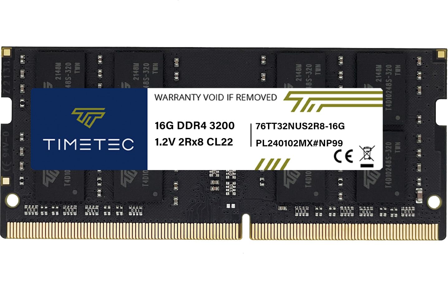 Foto 2 pulgar | Memoria Ram Timetec 16 Gb Ddr4 3200 Mhz 260 Pines Sodimm Portátil - Venta Internacional.