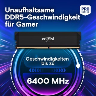 Foto 2 | Kit Ddr5 Ram Crucial Pro De 32 Gb (2 X 16 Gb), 6400 Mhz, Cl38, Negro - Venta Internacional.
