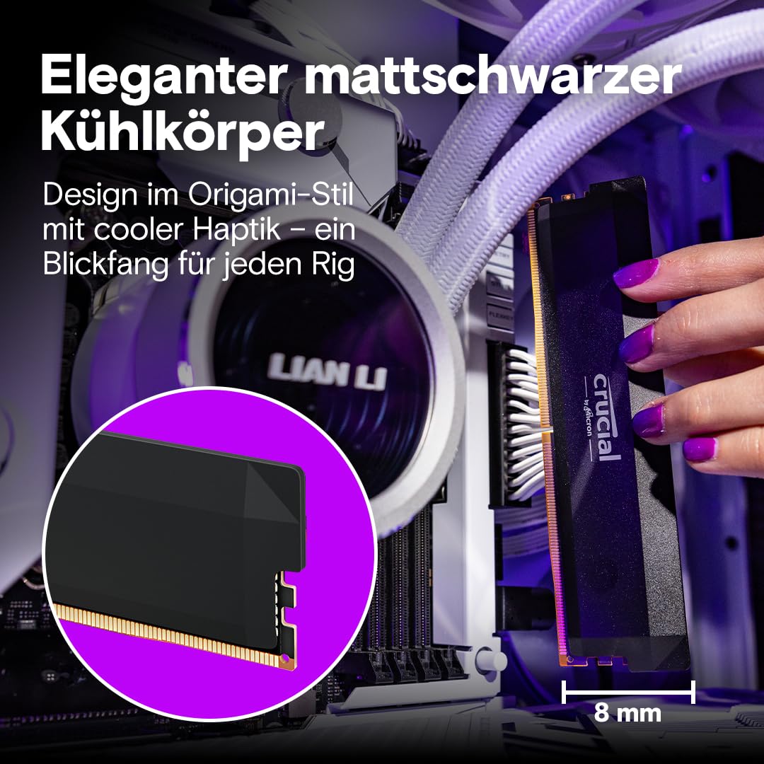 Foto 6 pulgar | Kit Ddr5 Ram Crucial Pro De 32 Gb (2 X 16 Gb), 6400 Mhz, Cl38, Negro - Venta Internacional.