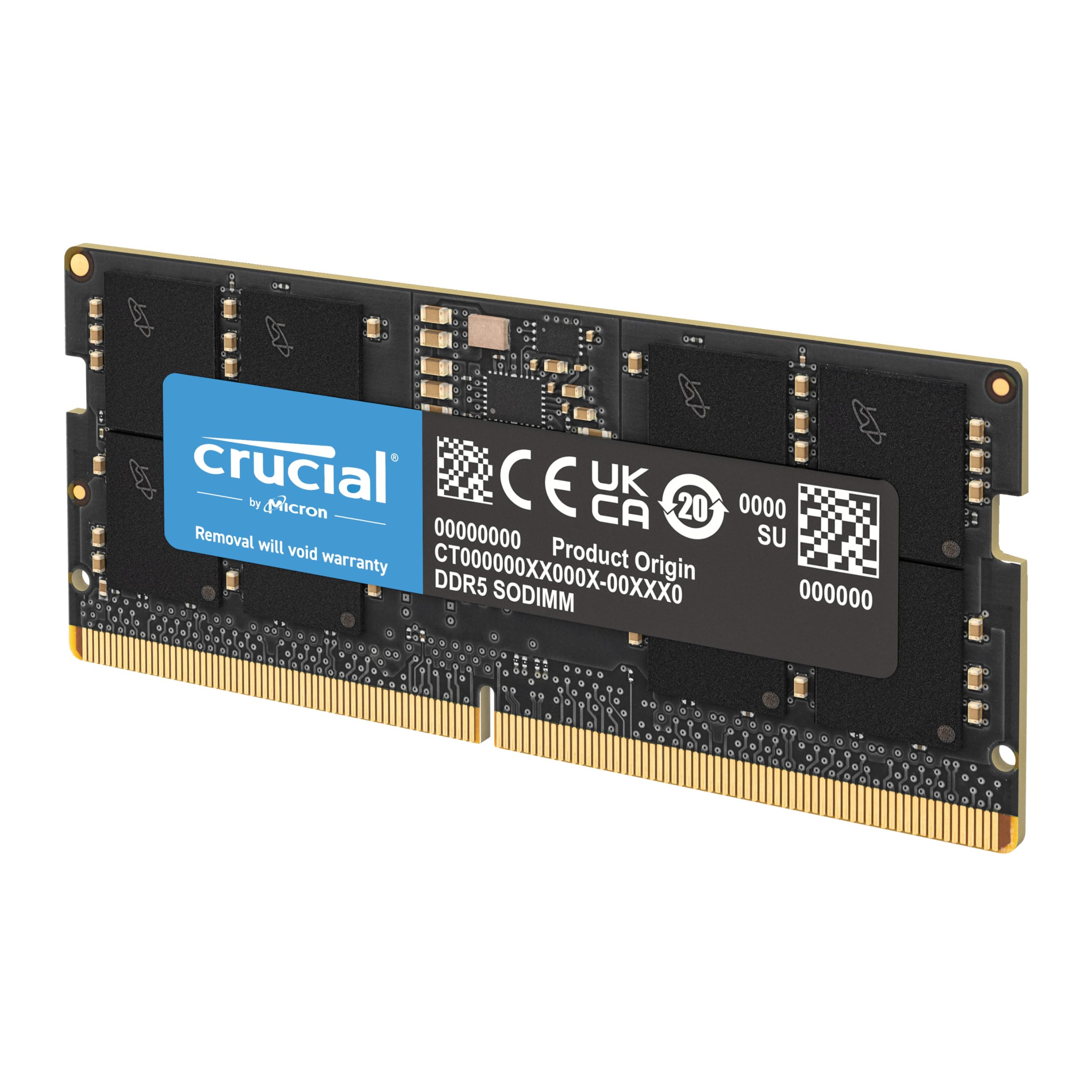Foto 2 pulgar | Memoria: Ram Crucial, 32 Gb, Ddr5, 4800 Mhz, Cl40, Portátil Ct32g48c40s5 - Venta Internacional.