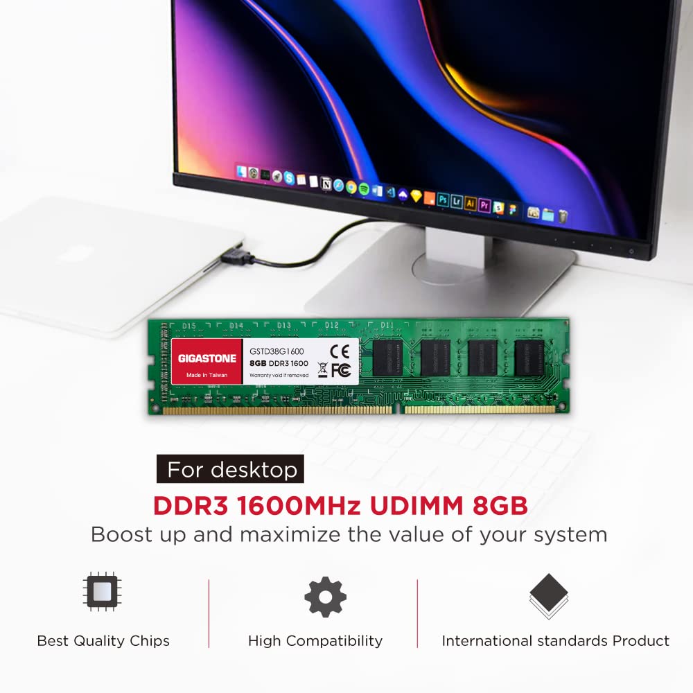 Foto 2 | Kit Ddr3 Ram Gigastone De 32 Gb (4 X 8 Gb) Udimm De 1600 Mhz - Venta Internacional.