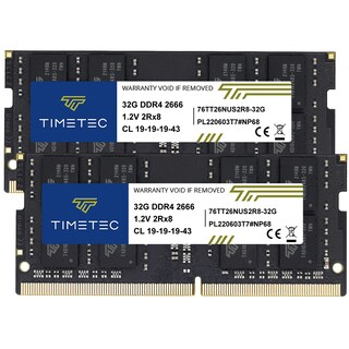 Foto 1 | Kit De Memoria Ram Timetec De 64 Gb (2 X 32 Gb) Ddr4 2666 Mhz 260 Pines - Venta Internacional.