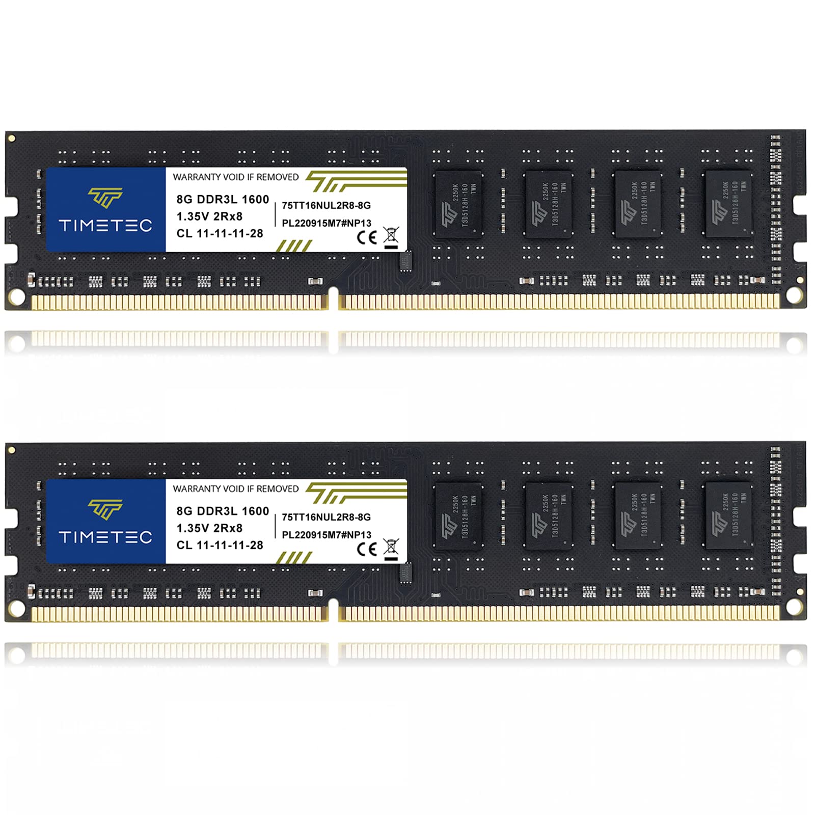 Foto 2 pulgar | Kit De Memoria Ram Timetec De 16 Gb (2 X 8 Gb) Ddr3l/ddr3 1600 Mhz - Venta Internacional.