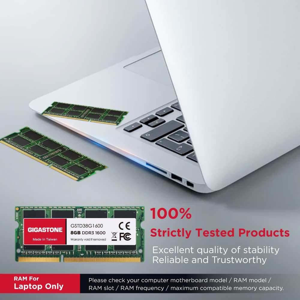 Foto 4 pulgar | Kit Ddr3 Ram Gigastone de 16 Gb 2 x 8 gb Sodimm de 1600 Mhz - Venta Internacional