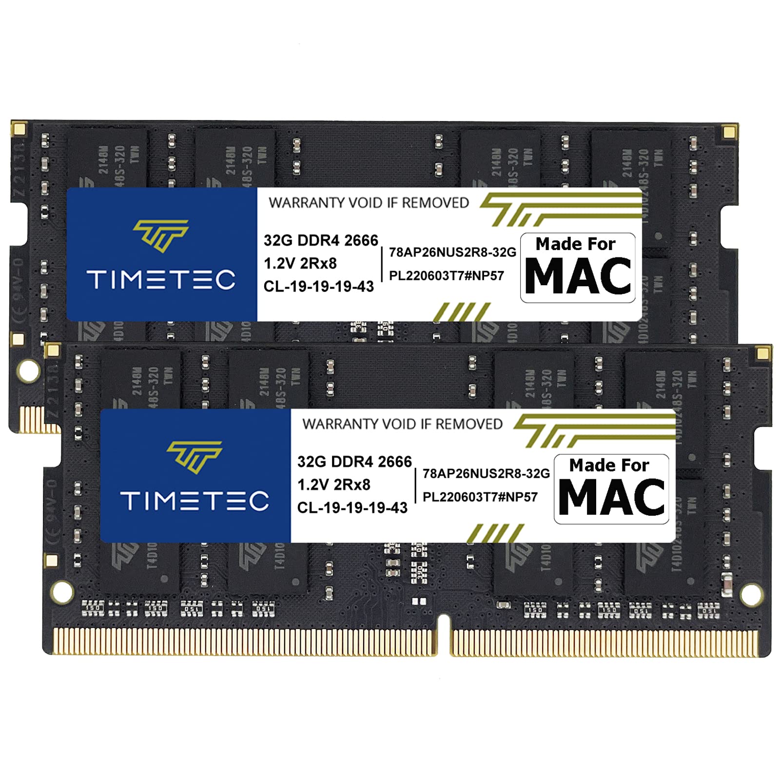 Kit de Memoria Timetec de 64 GB (2 x 32 GB) DDR4 2666 Mhz para iMac/Mac Mini - Venta Internacional