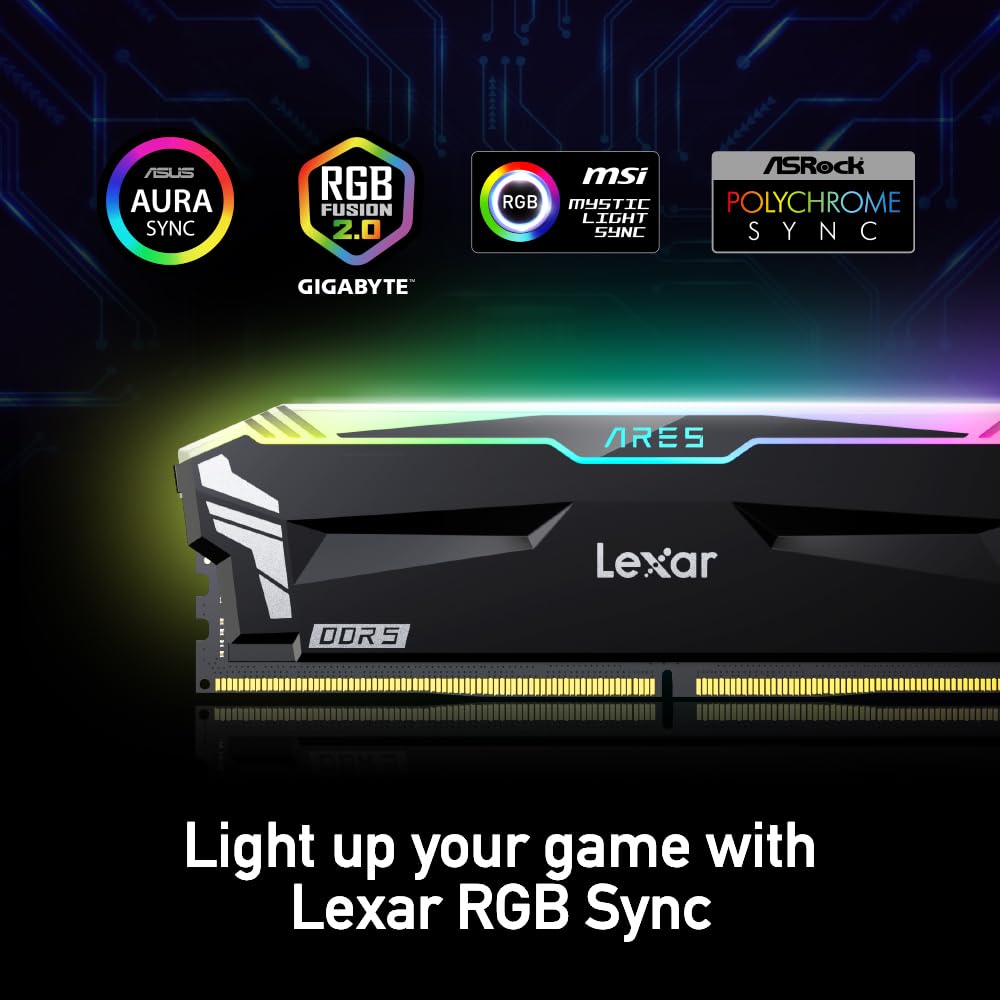 Foto 5 pulgar | Memoria De Escritorio Lexar Ares Rgb Ddr5 32 Gb (2 X 16 Gb) 6800 Mt/s - Venta Internacional.