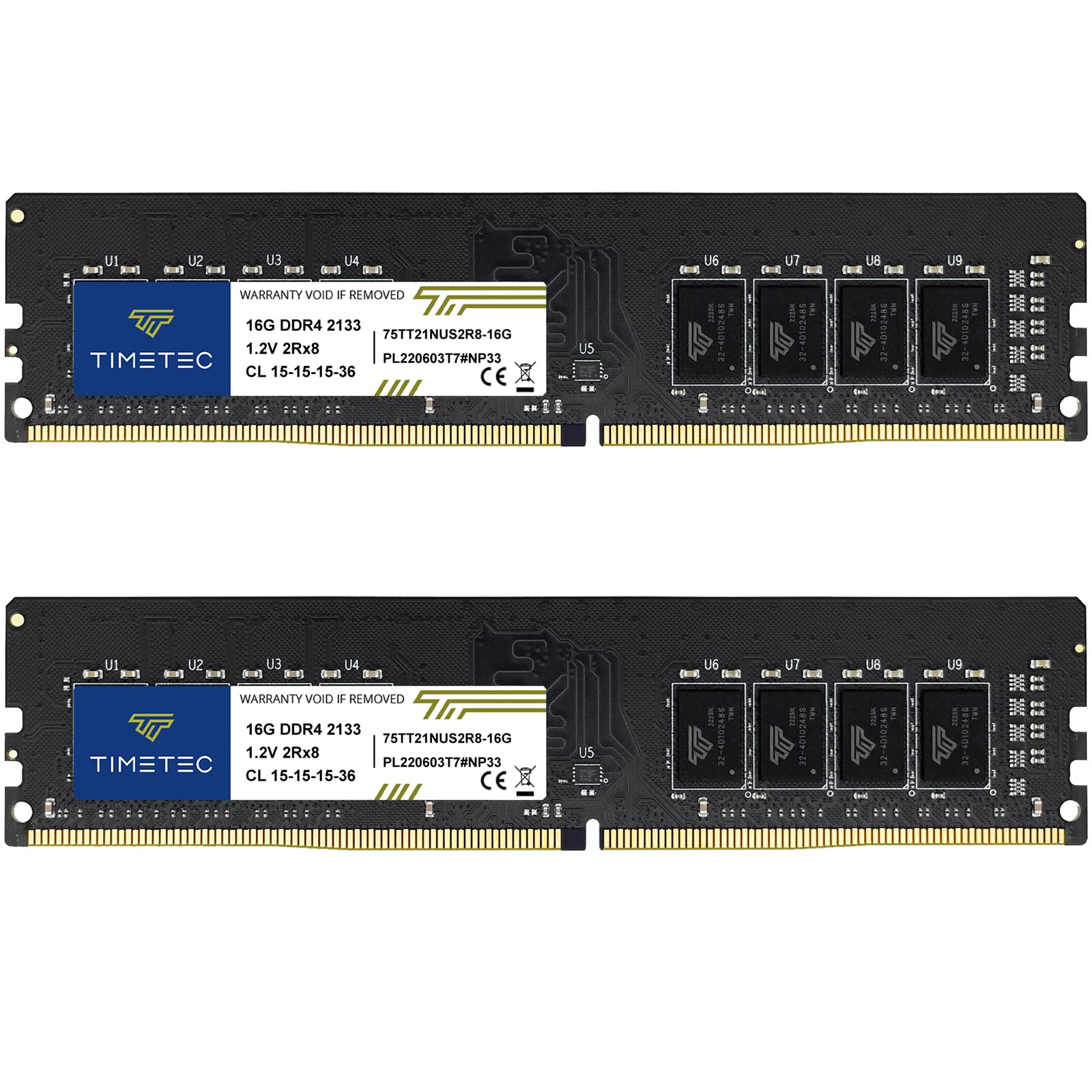 Kit de Memoria RAM Timetec de 32 GB (2 x 16 GB) DDR4 2133 Mhz PC4-17000 - Venta Internacional