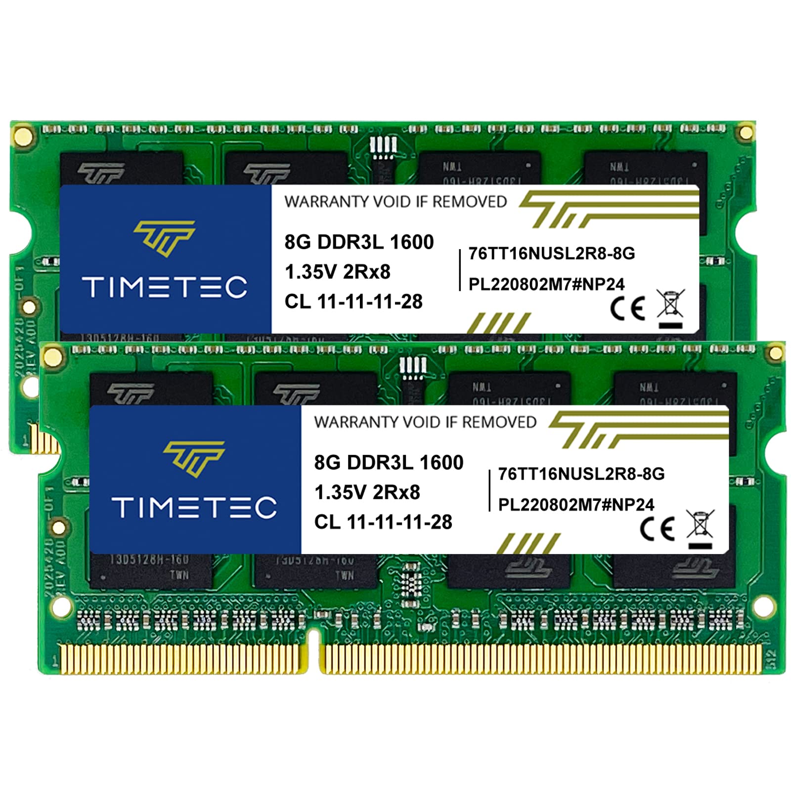 Foto 2 pulgar | Equipo Portátil RAM Timetec de 16 GB (2 x 8 GB) DDR3L/DDR3 1600 Mhz - Venta Internacional