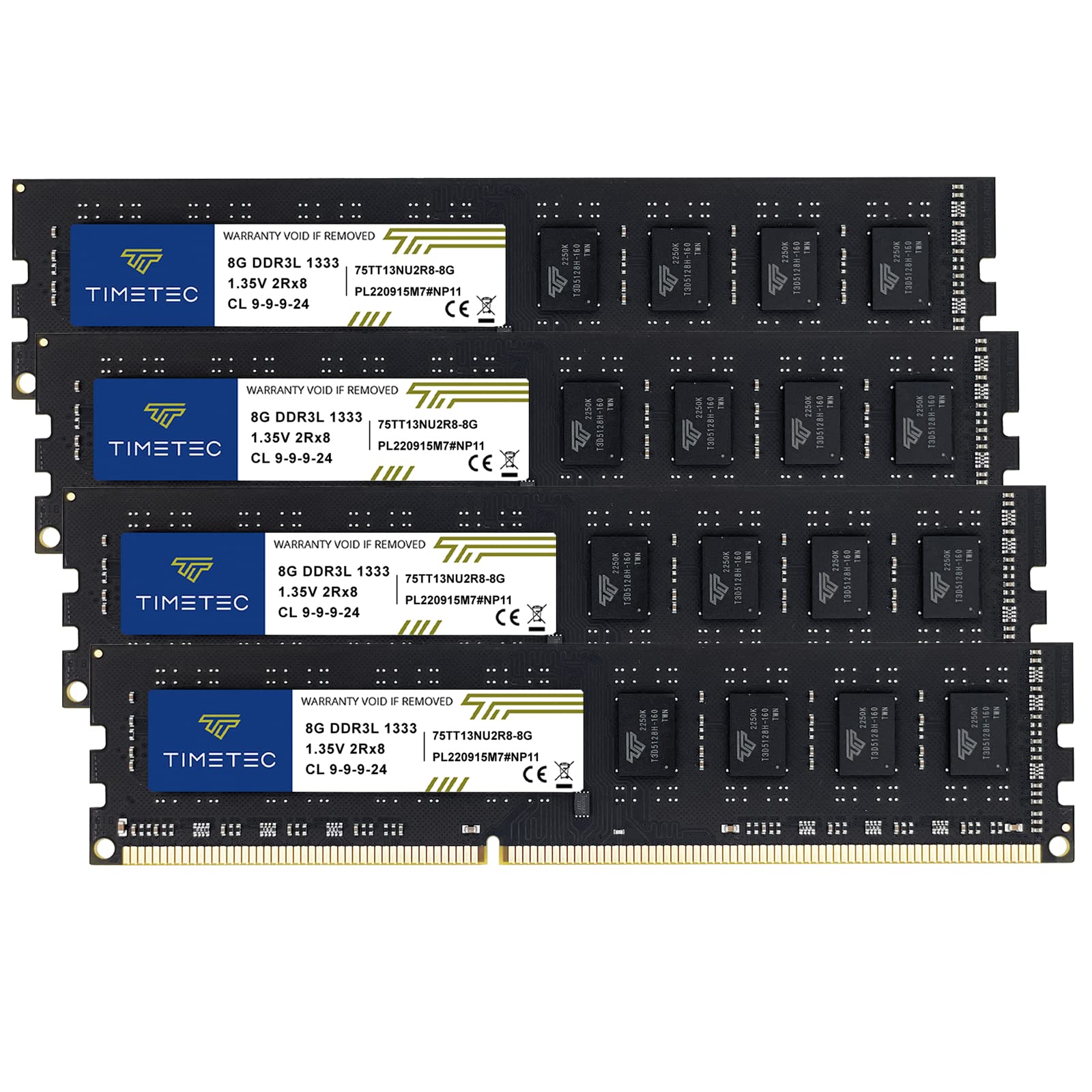 Foto 2 pulgar | Kit De Memoria Ram Timetec De 32 Gb (4 X 8 Gb) Ddr3 1333 Mhz Pc3-10600 - Venta Internacional.