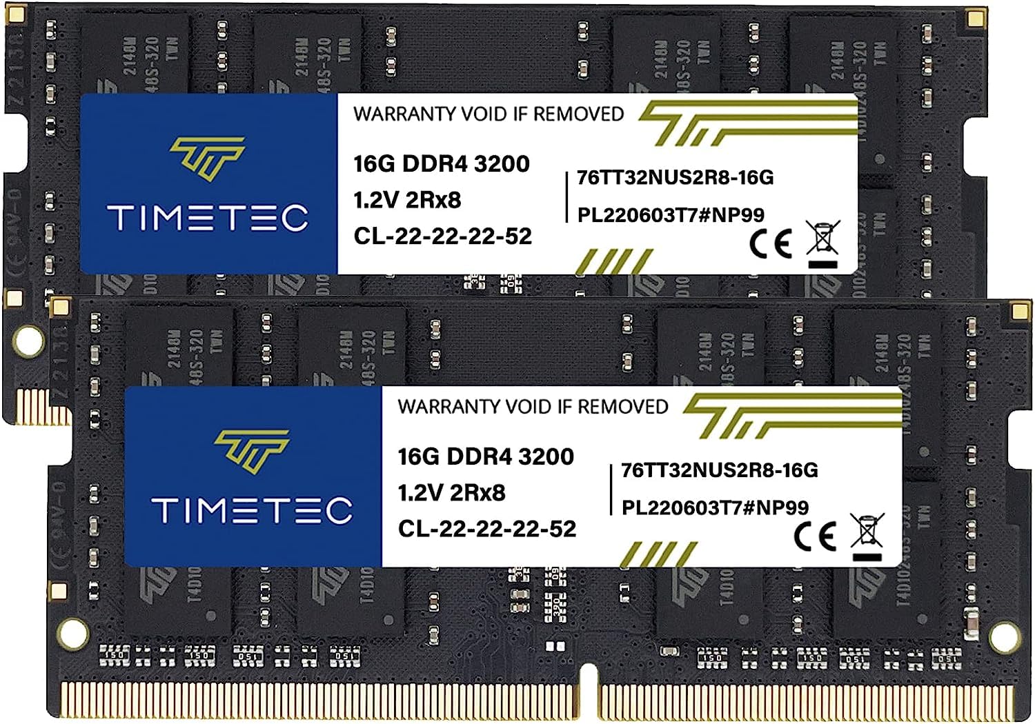 Foto 2 pulgar | Memoria Ram Timetec Kit 32 Gb (2 X 16 Gb) Ddr4 3200 Mhz Sodimm - Venta Internacional