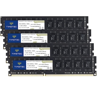 Foto 1 | Kit de Memoria Ram Timetec De 32 Gb (4 X 8 Gb) Ddr3l/ddr3 1600 Mhz - Venta Internacional