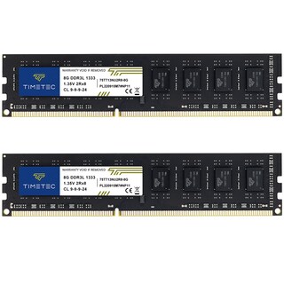 Foto 2 | Kit de Memoria RAM Timetec de 16 GB (2 x 8 GB) DDR3 1333 Mhz PC3-10600 - Venta Internacional