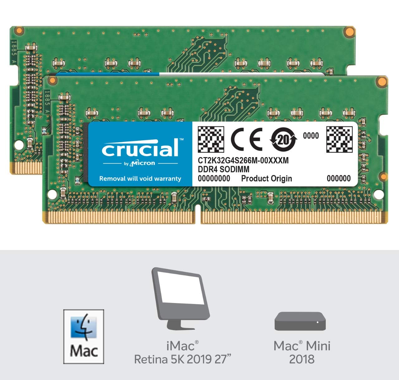 Foto 3 pulgar | Kit Memory Crucial Ram De 64 Gb 2 Piezas 32 Gb Ddr4 2666 Mhz Cl19 para Mac - Venta Internacional