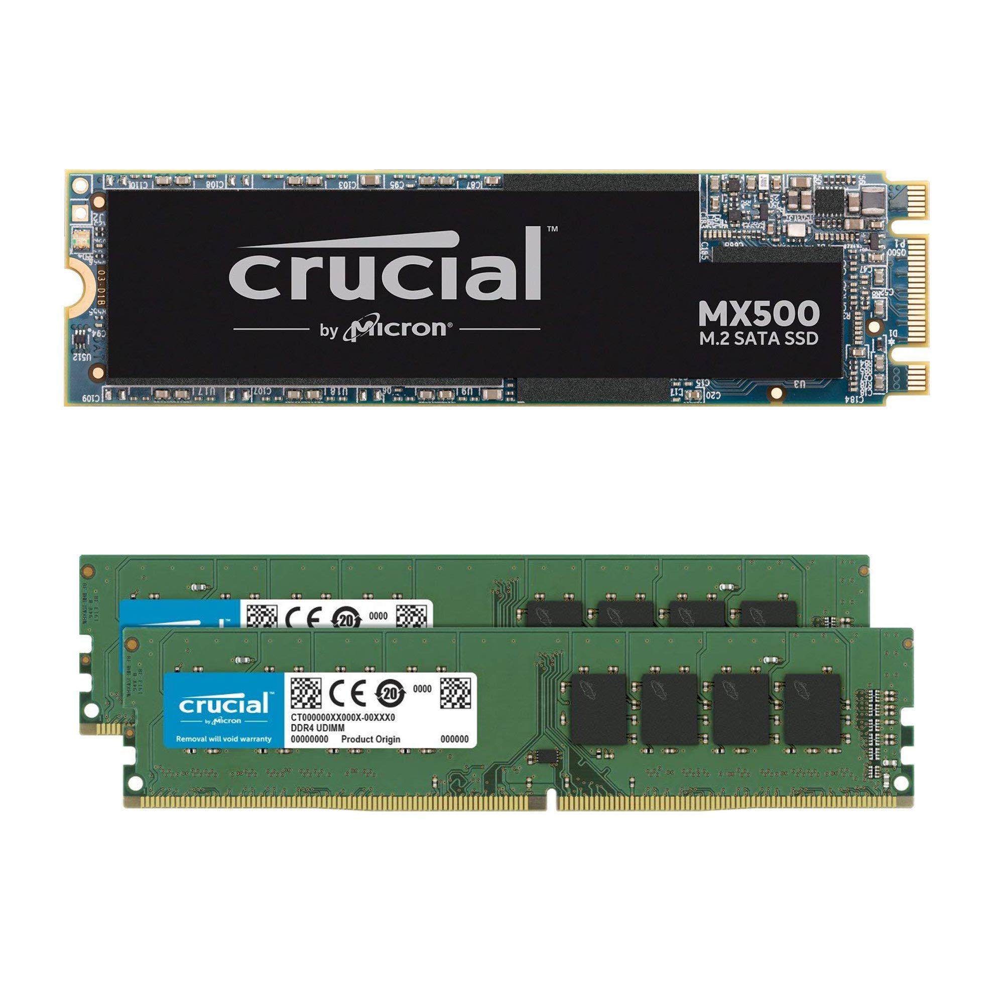 Foto 2 pulgar | Ssd Crucial Mx500 500 Gb M.2 Sata 6 Gb+ 16 Gb Ddr4 2666 Mhz - Venta Internacional.